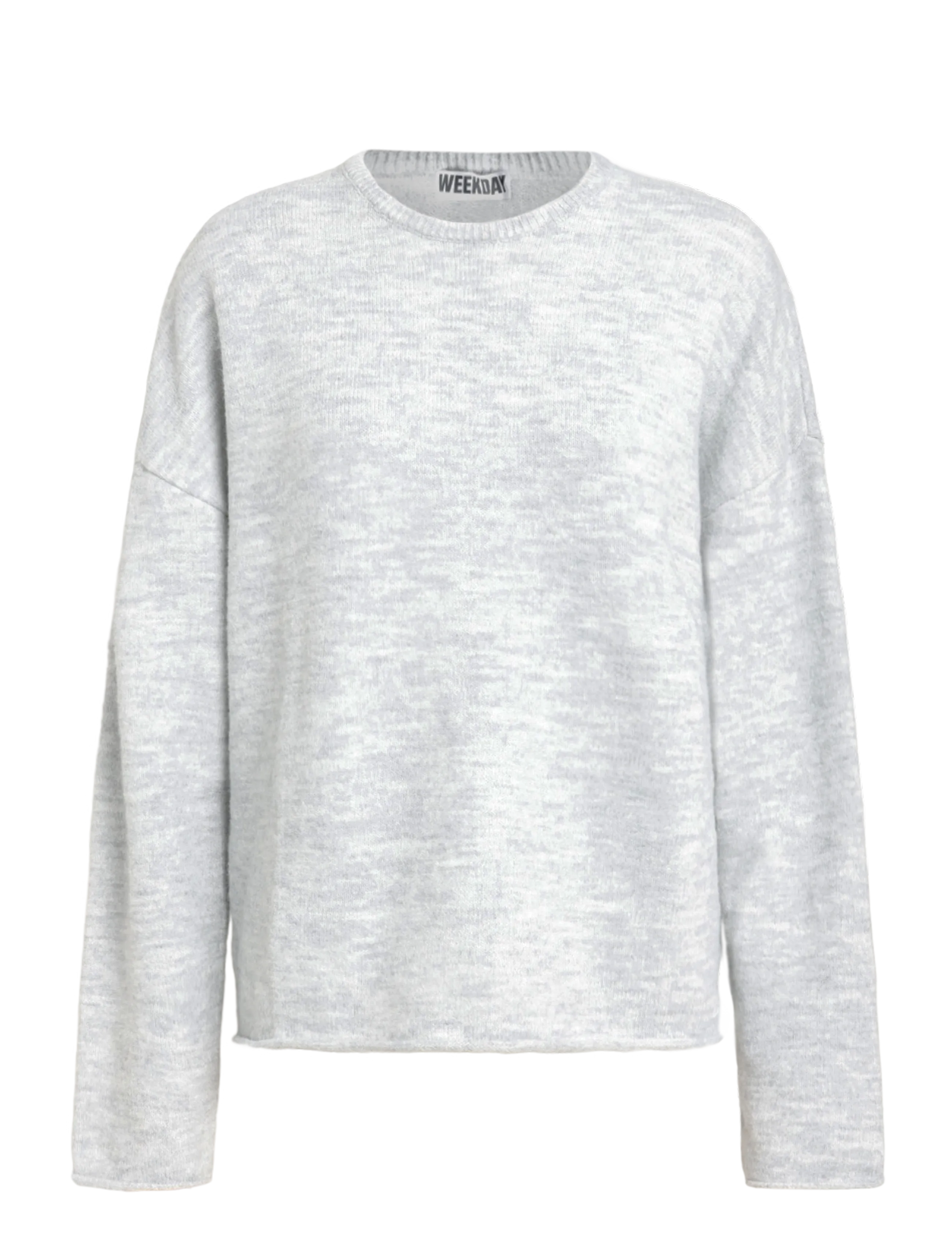 Weekday Boxy Knitted Jumper - Ümara kaelusega - GREY MELANGE / grey