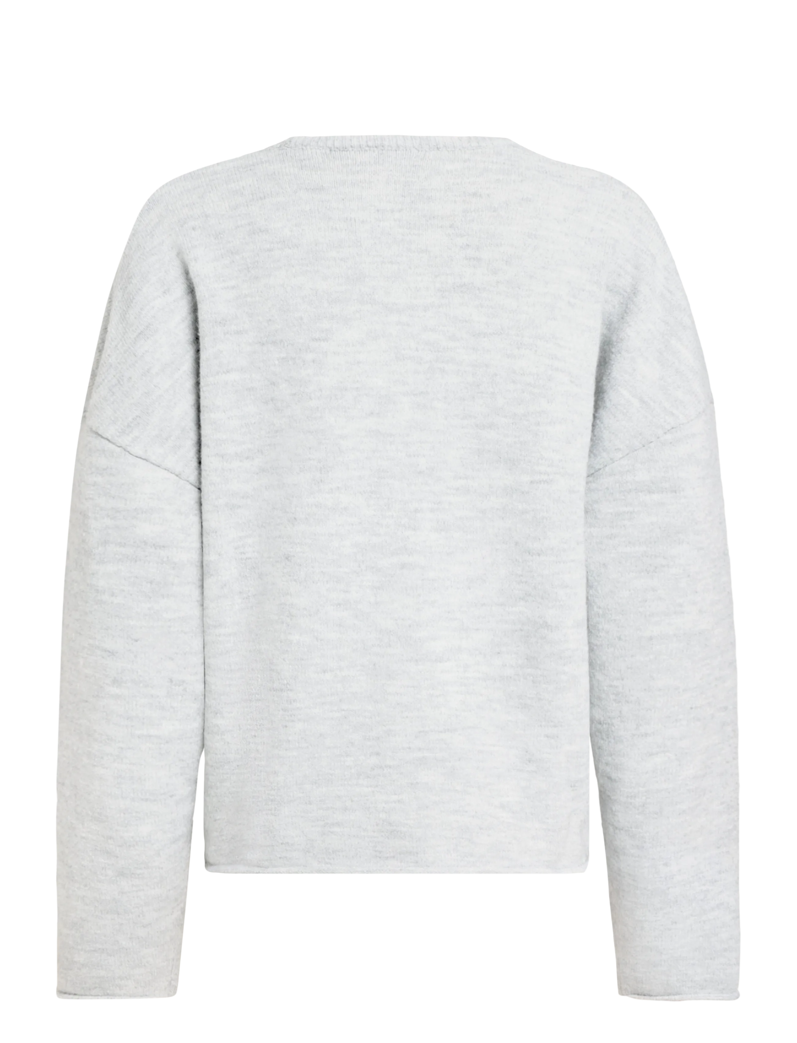 Weekday - Boxy Knitted Jumper - rundhals - grey melange - 1
