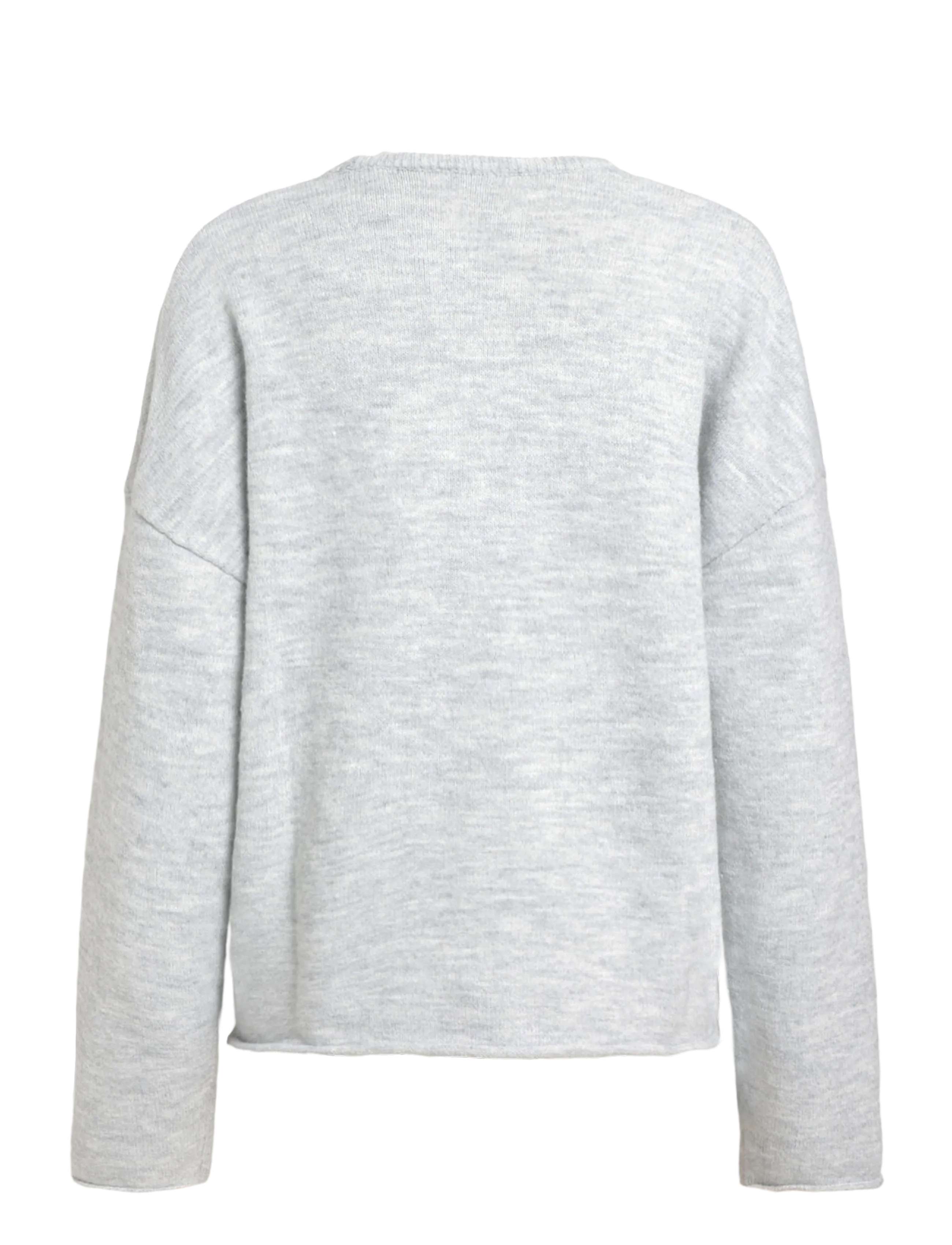 Weekday - Boxy Knitted Jumper - Ümara kaelusega - grey melange - 1