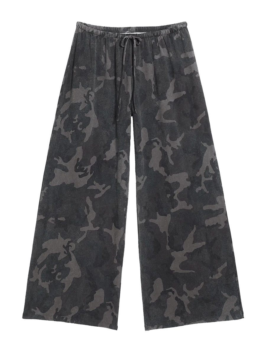 Weekday - Turner Drapey Trousers - hosen mit weitem bein - camo - 1