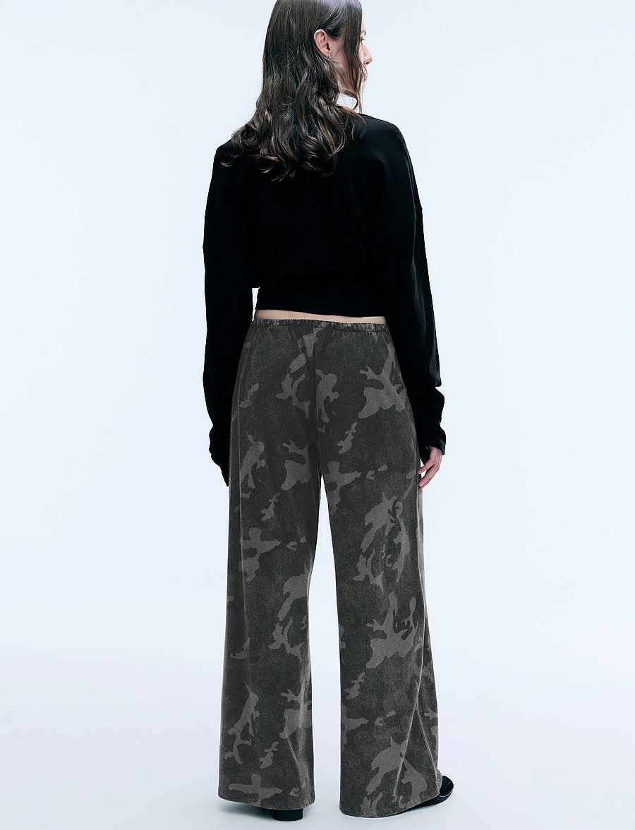 Weekday - Turner Drapey Trousers - hosen mit weitem bein - camo - 3
