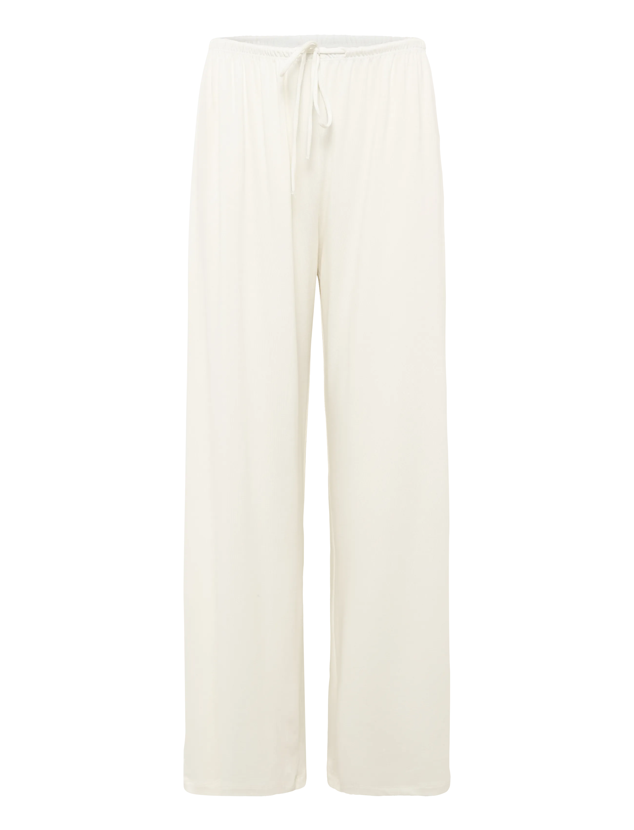 Weekday - Turner Drapey Trousers - laia säärega püksid - white - 1
