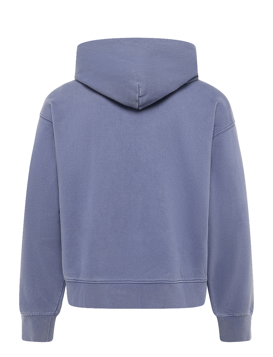 Weekday - Vic Boxy Zip Hoodie - hoodies - dark blue - 1