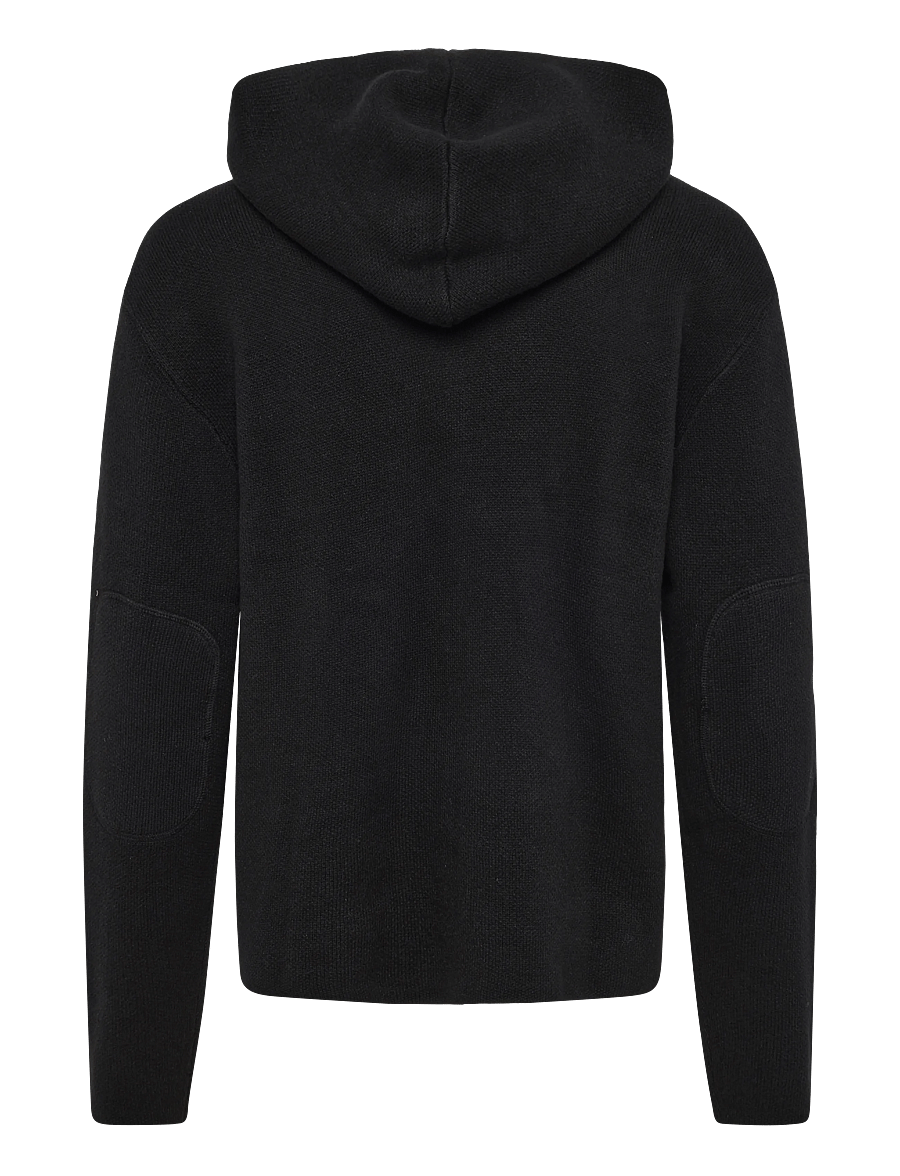 Weekday - Knitted Zip-through hoodie - hoodies - black - 1