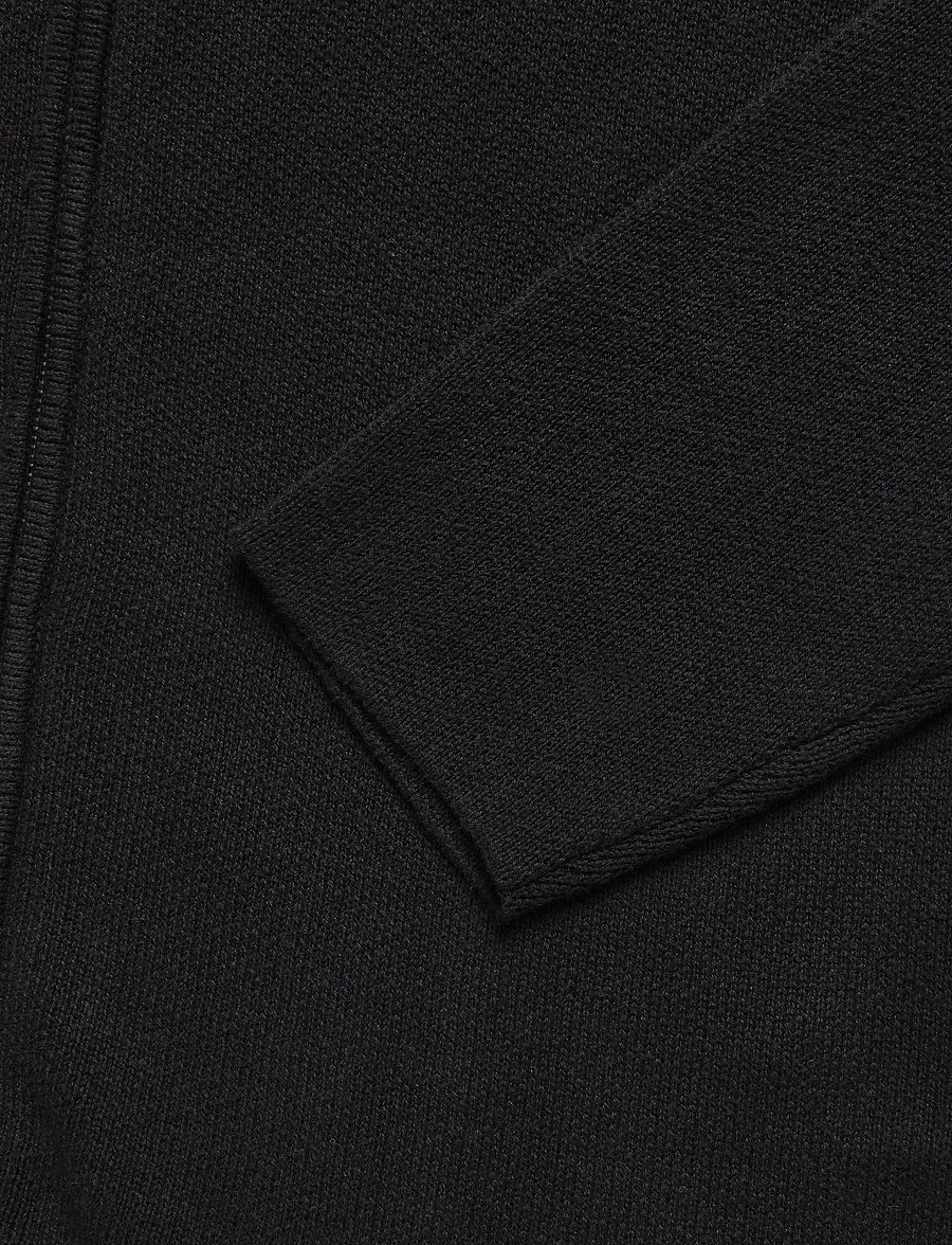 Weekday - Knitted Zip-through hoodie - hoodies - black - 3