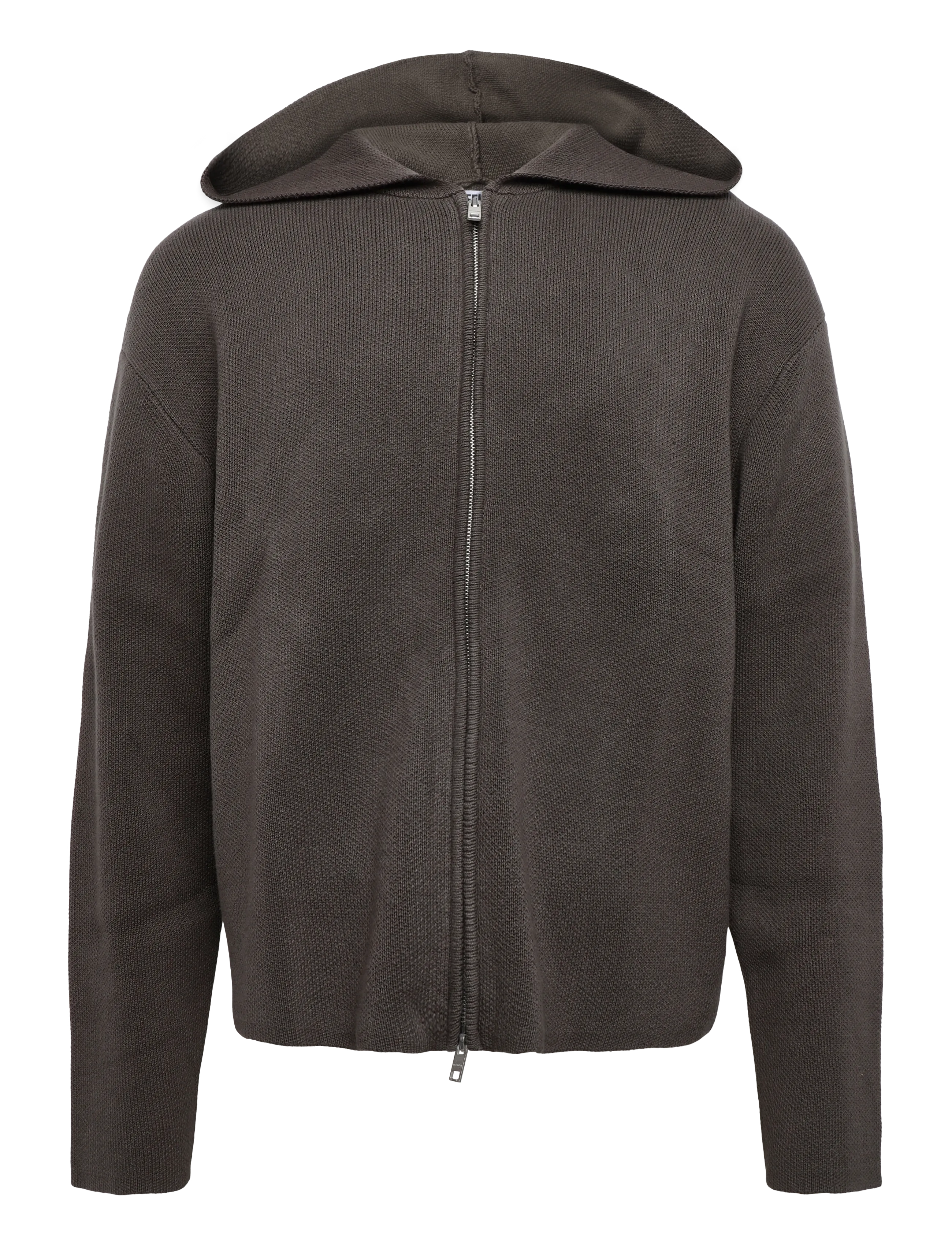 Weekday Knitted Zip-through hoodie - Weekday - DARK MOLE / brown