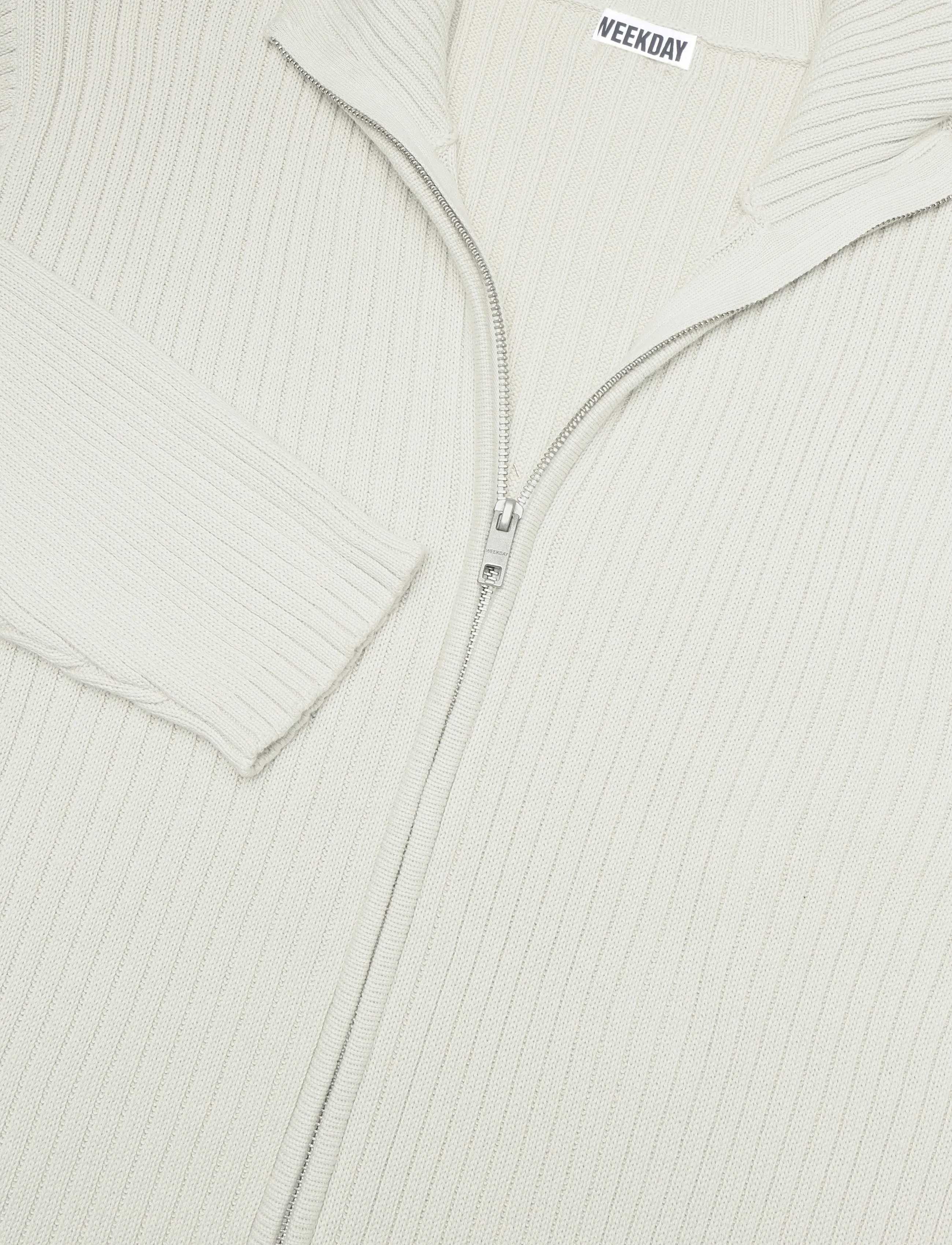 Weekday - Relaxed Knitted Zip Cardigan - fullzip strik - dusty mole - 2