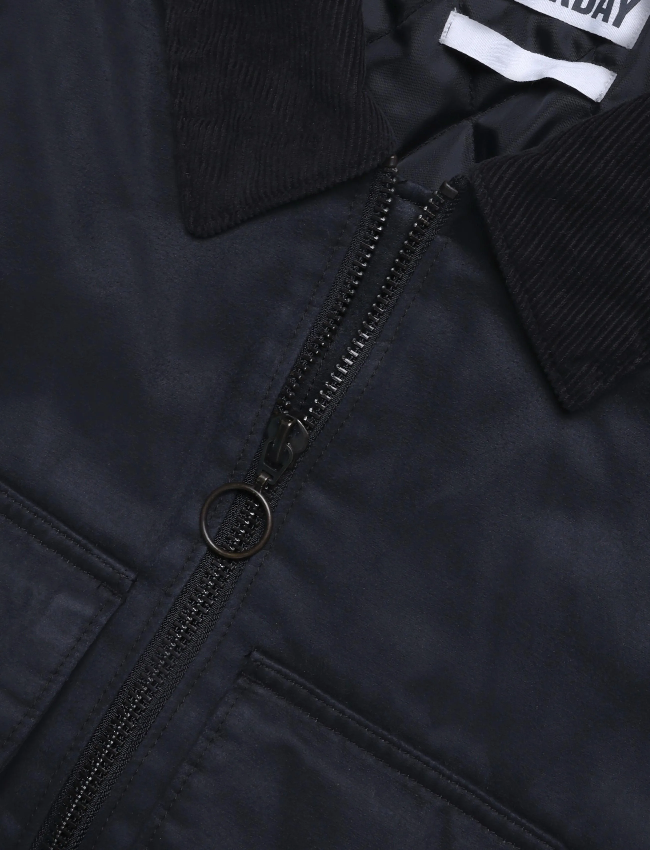 Weekday - Transitional drawstring jacket - efterårsjakker - black wash - 2