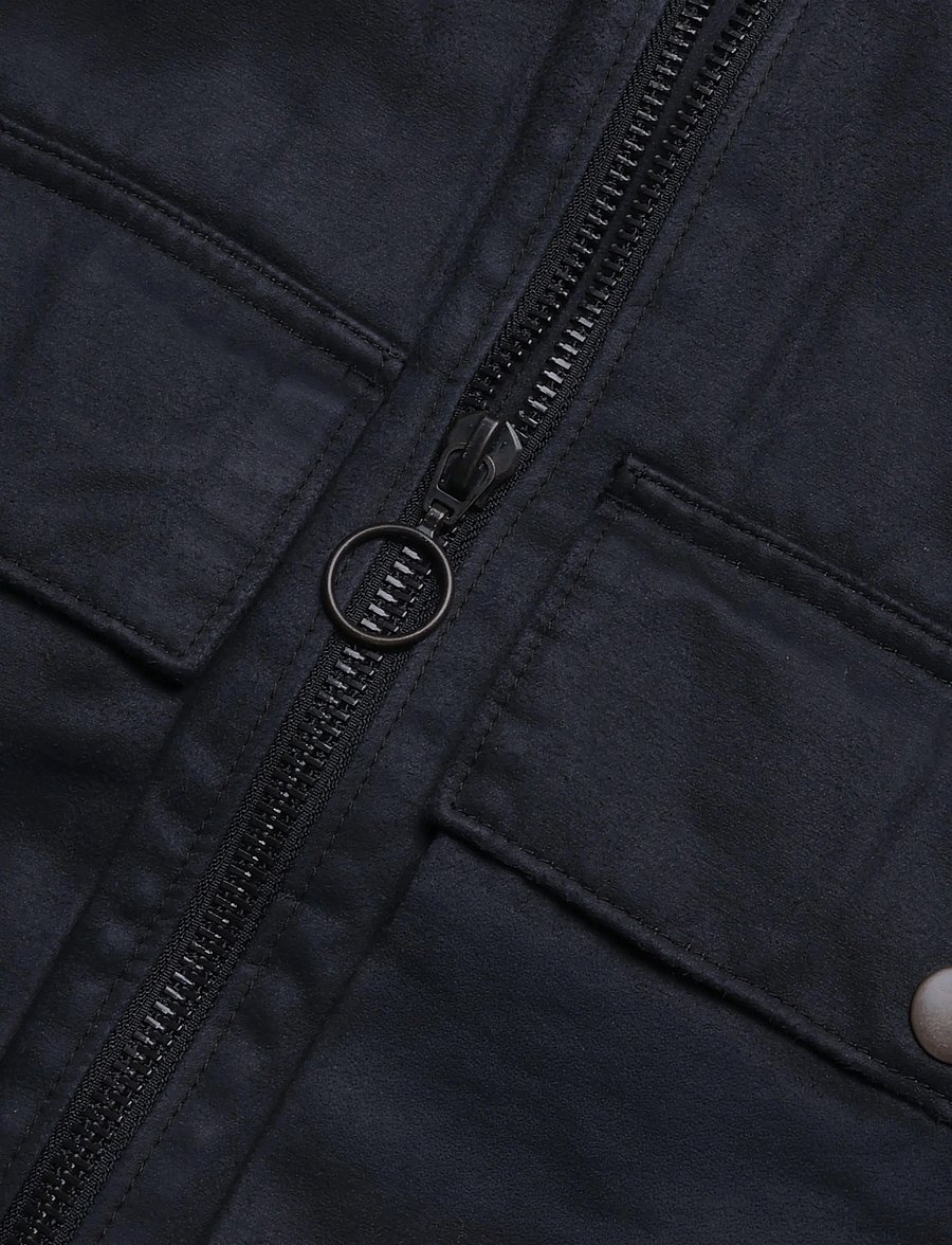 Weekday - Transitional drawstring jacket - efterårsjakker - black wash - 3