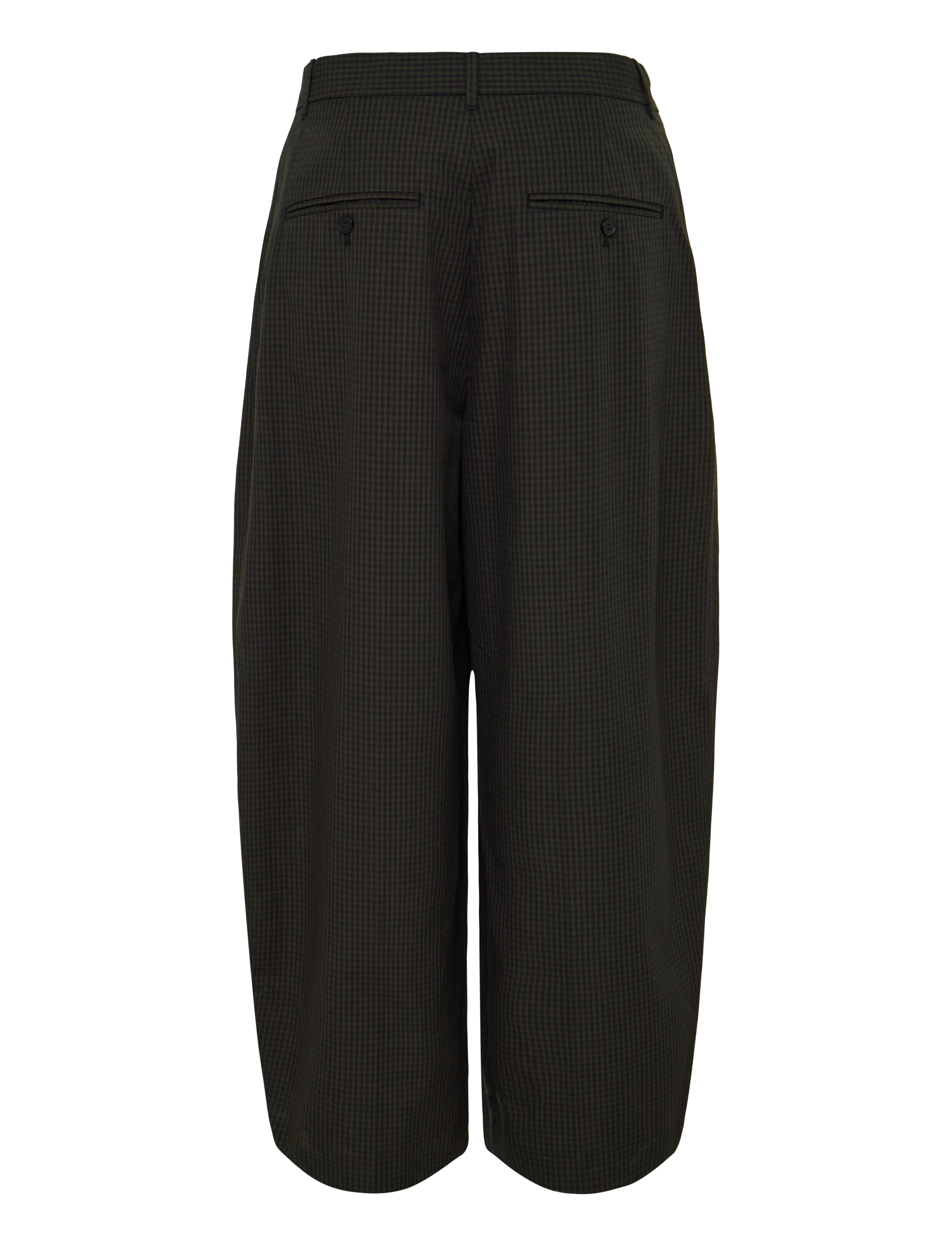 Weekday - Felix Cocoon Chino Trousers - brown check - 1