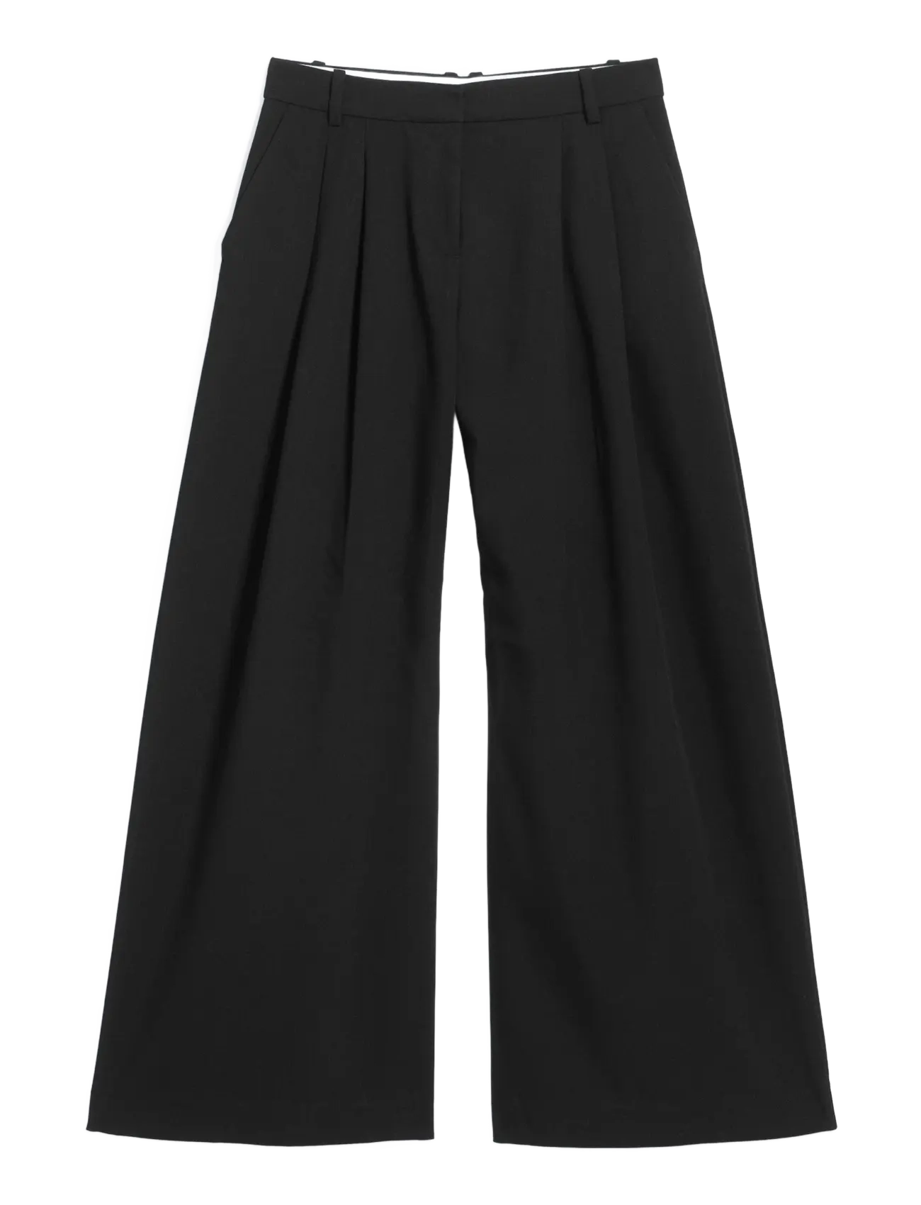 Weekday - Yuka Pleated Suiting Trousers - habitbukser - black - 1