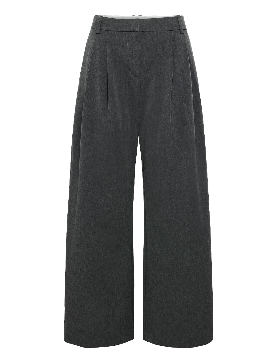 Weekday - Yuka Pleated Suiting Trousers - pidulikud püksid - dark grey - 1
