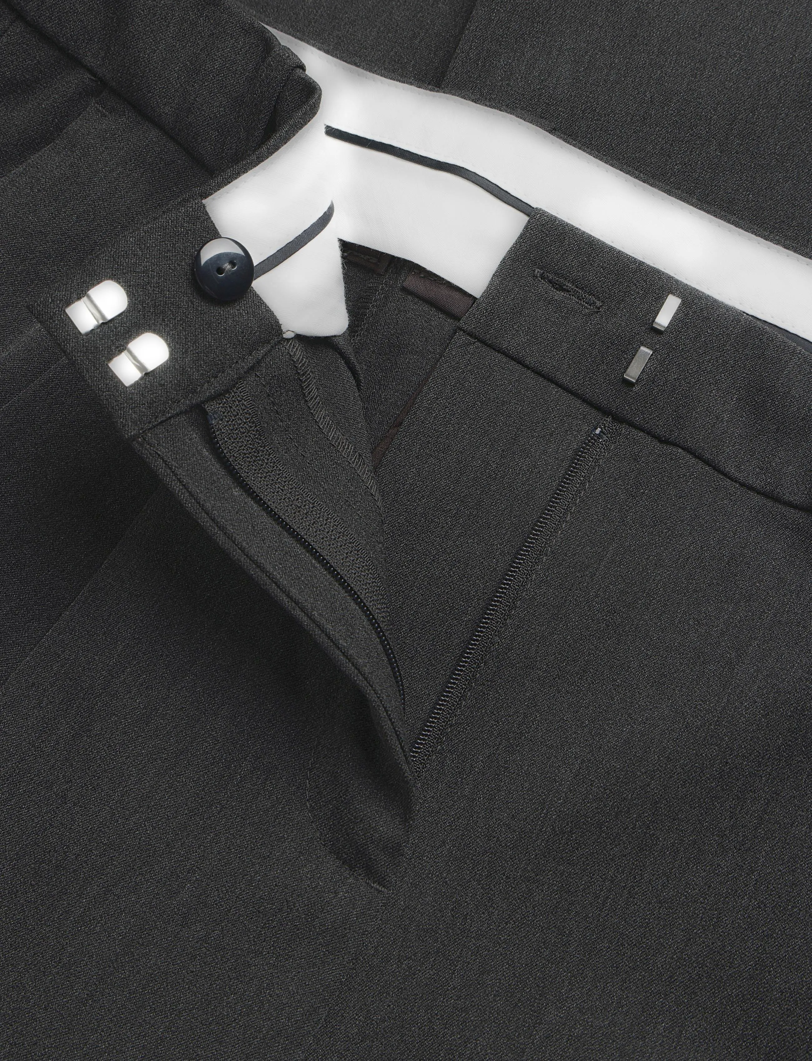 Weekday - Yuka Pleated Suiting Trousers - anzugshosen - dark grey - 2