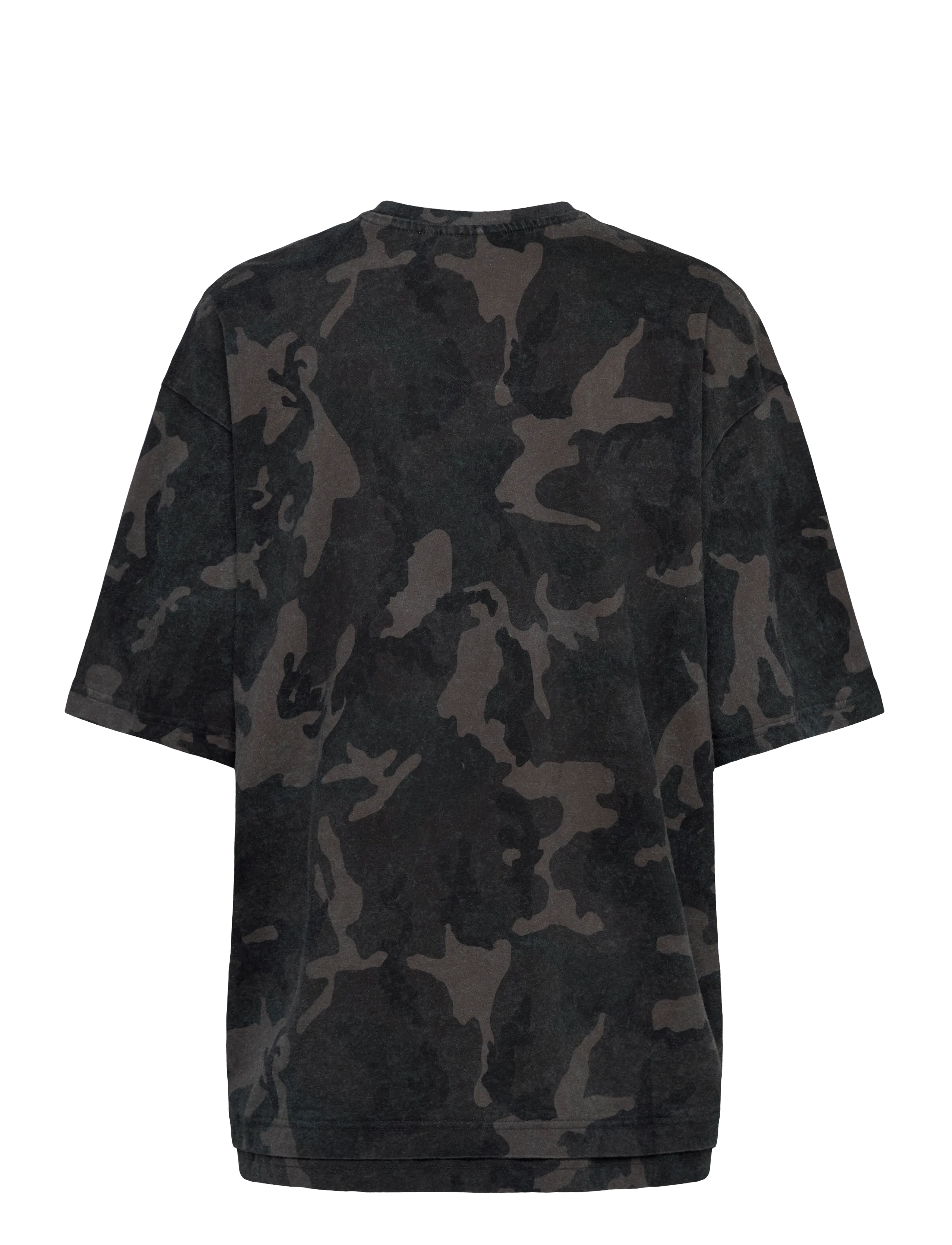 Weekday - Oversized Printed Short-Sleeved T-shirt - t-shirts - black camo - 1