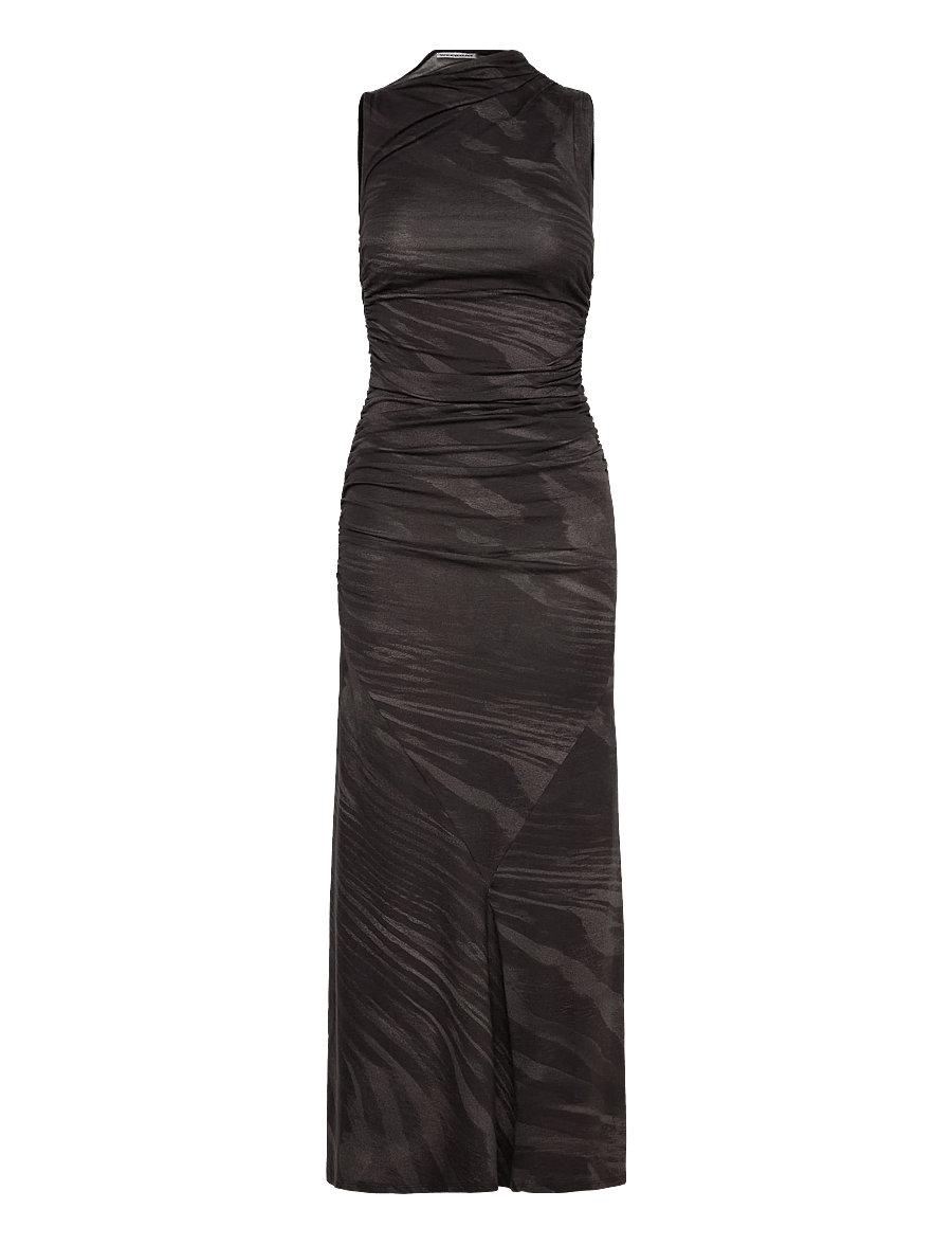 Weekday - Printed Maxi Dress - maksikleidid - black - 0