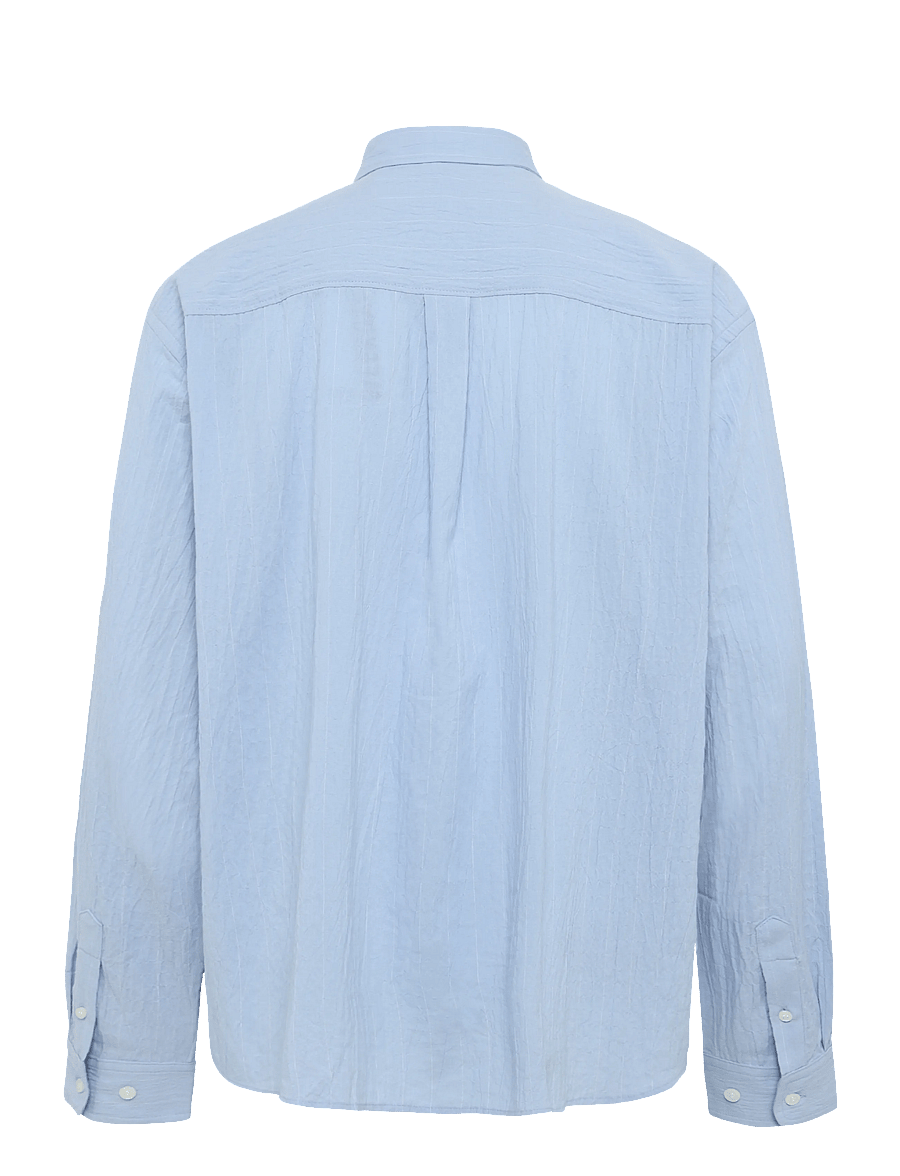 Weekday - Structured Long Sleeve Shirt - gestreifte hemden - blue light - 1