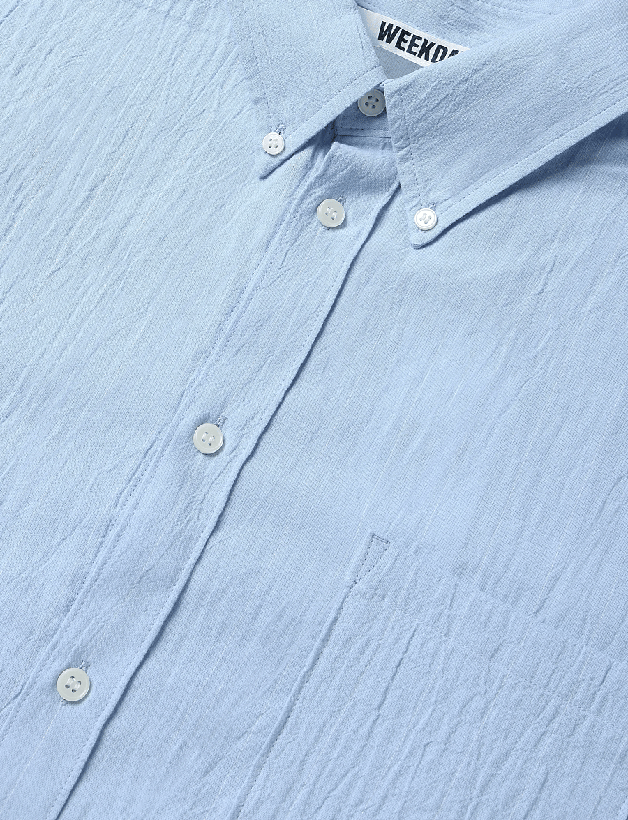 Weekday - Structured Long Sleeve Shirt - gestreifte hemden - blue light - 2