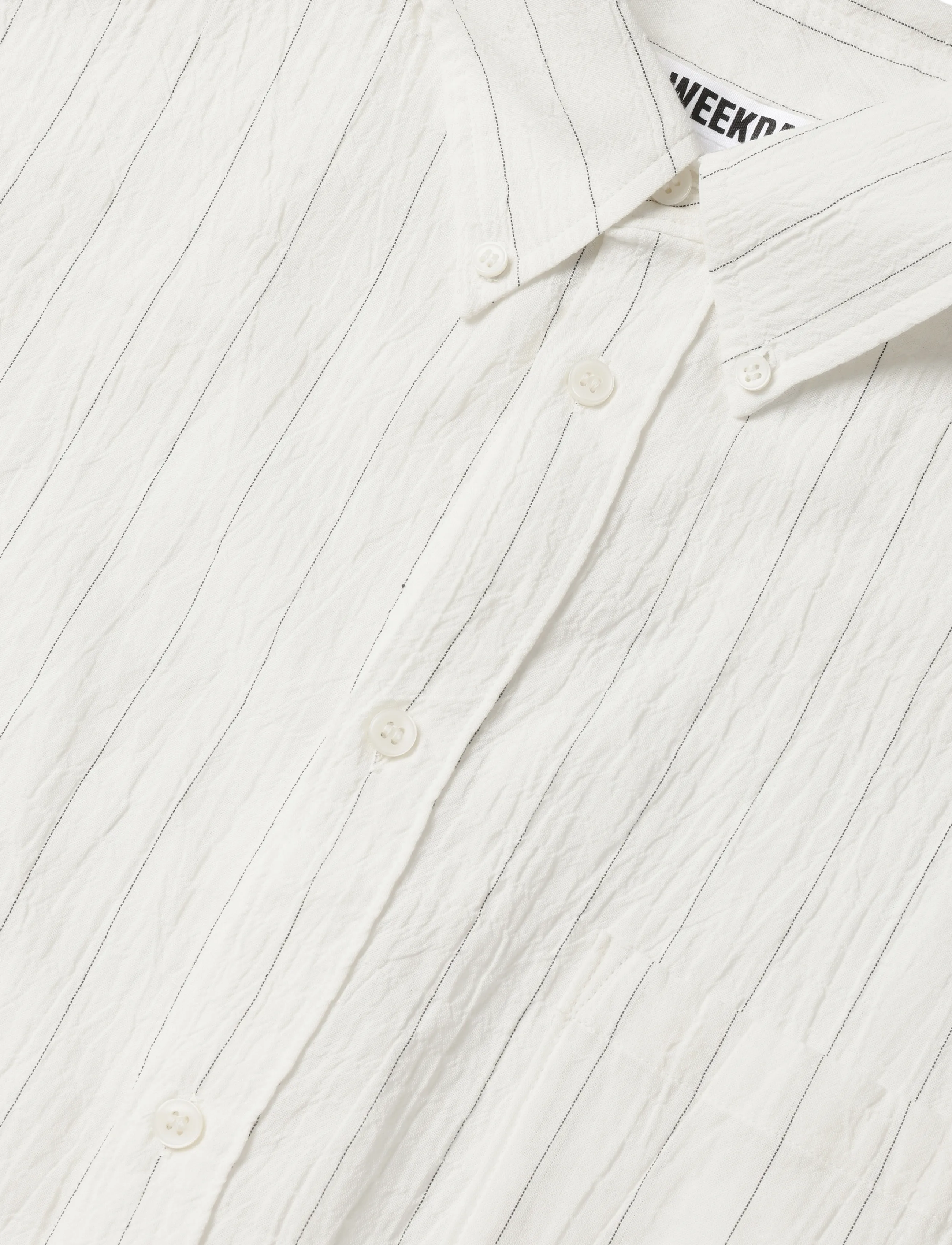 Weekday - Structured Long Sleeve Shirt - white dusty light - 2