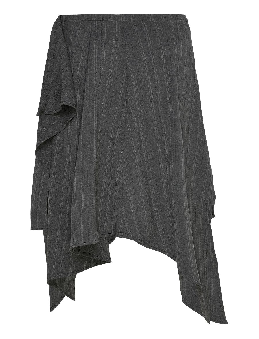 Weekday - Daphne Midi Wrap Skirt - wrap skirts - grey melange dark - 2