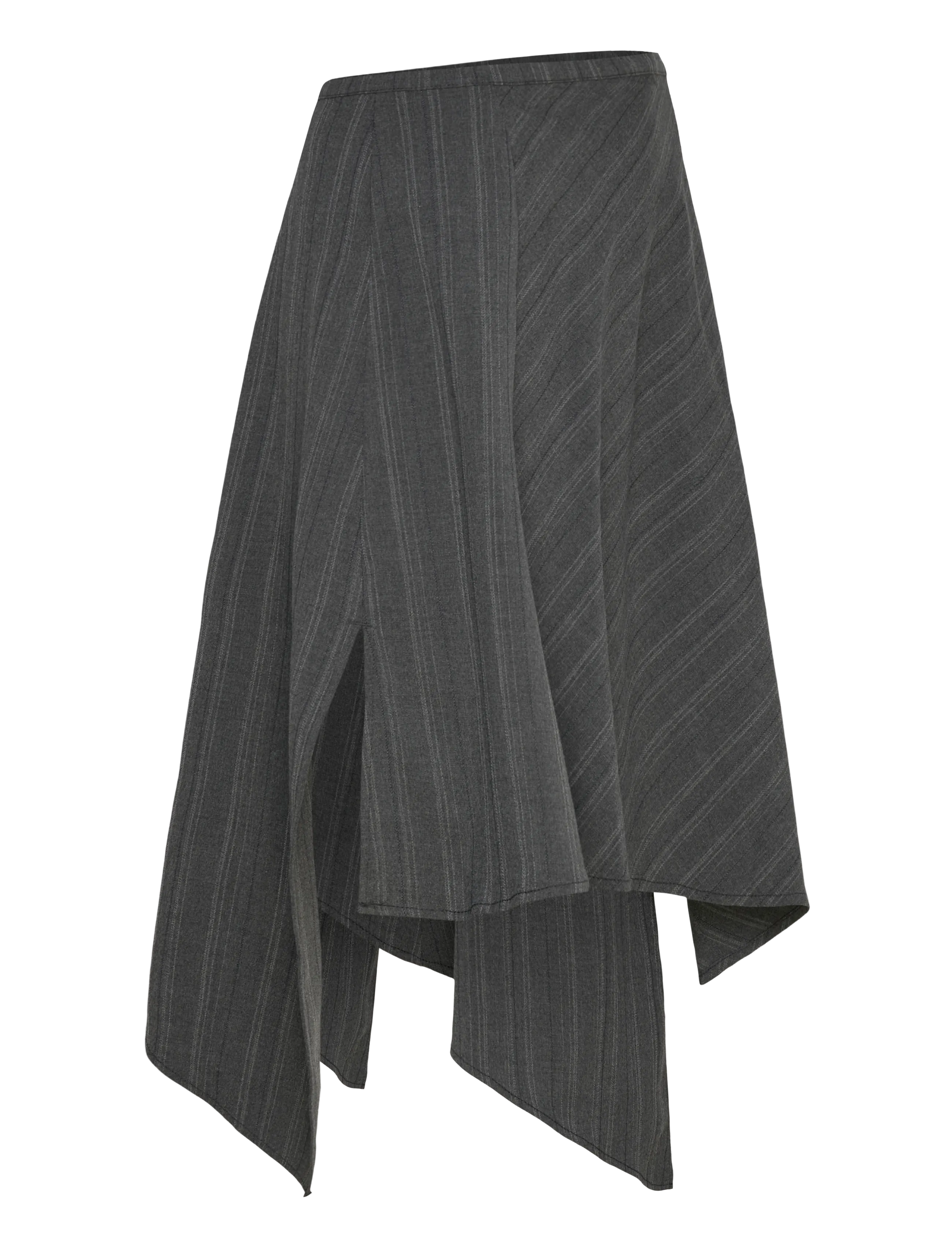 Weekday - Daphne Midi Wrap Skirt - grey melange dark - 2