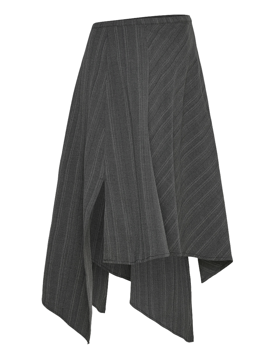 Weekday - Daphne Midi Wrap Skirt - wrap skirts - grey melange dark - 3