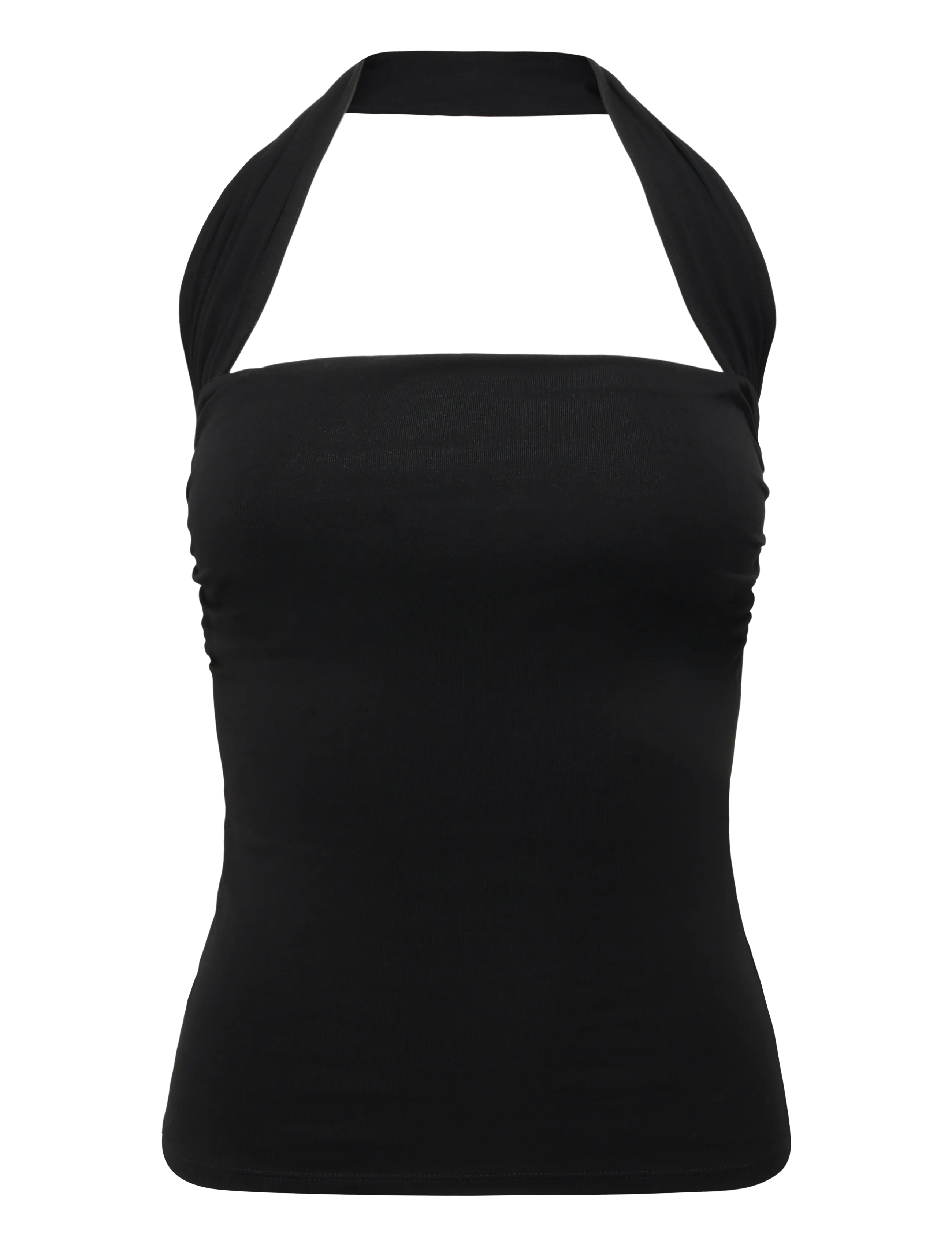 Weekday Square Neck Halter Top, L, T-shirts & Oberteile, Schwarz - Sleeveless, Frauen