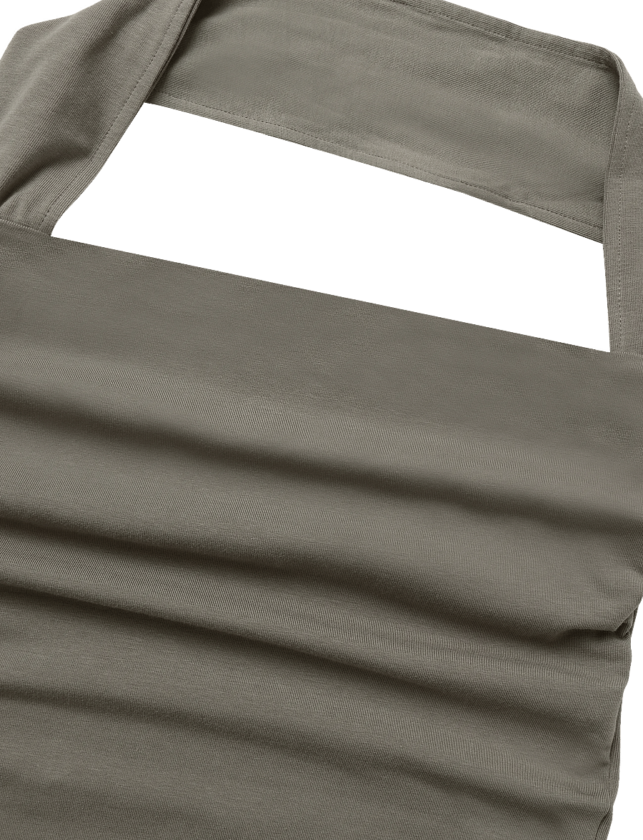 Weekday - Square Neck Halter Top - Ärmellose tops - mole grey - 2