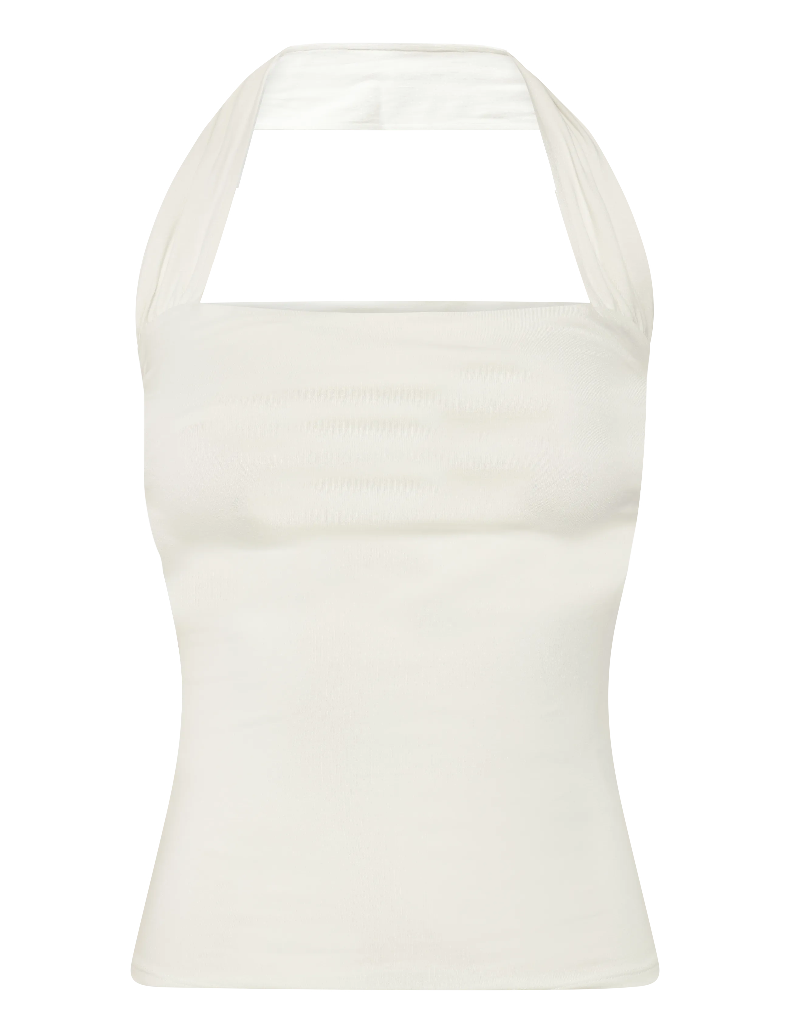 Weekday Square Neck Halter Top, Kvinder, Firkantet Hals Haltertop, Cream, Str: L