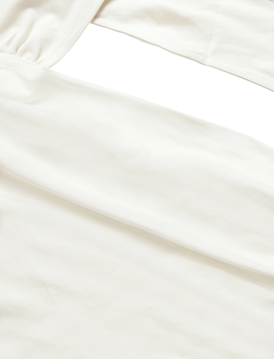 Weekday - Square Neck Halter Top - tanktops - off white - 2