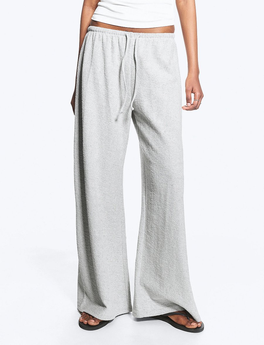 Weekday - Turned Terry Trousers - mados tendencijos - grey melange - 3