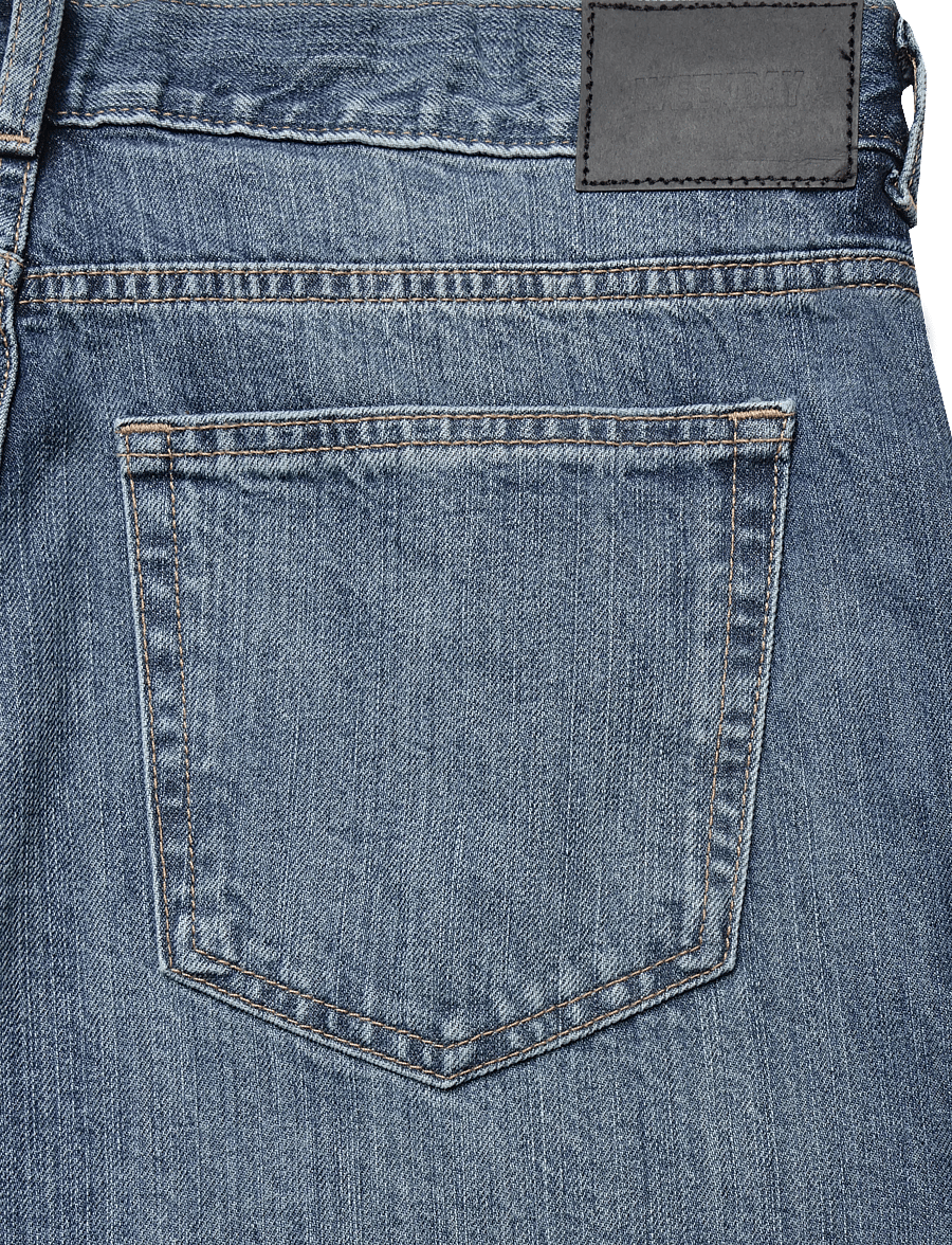 Weekday - Sky low rise regular bootcut jeans - regular jeans - milano blue - 4