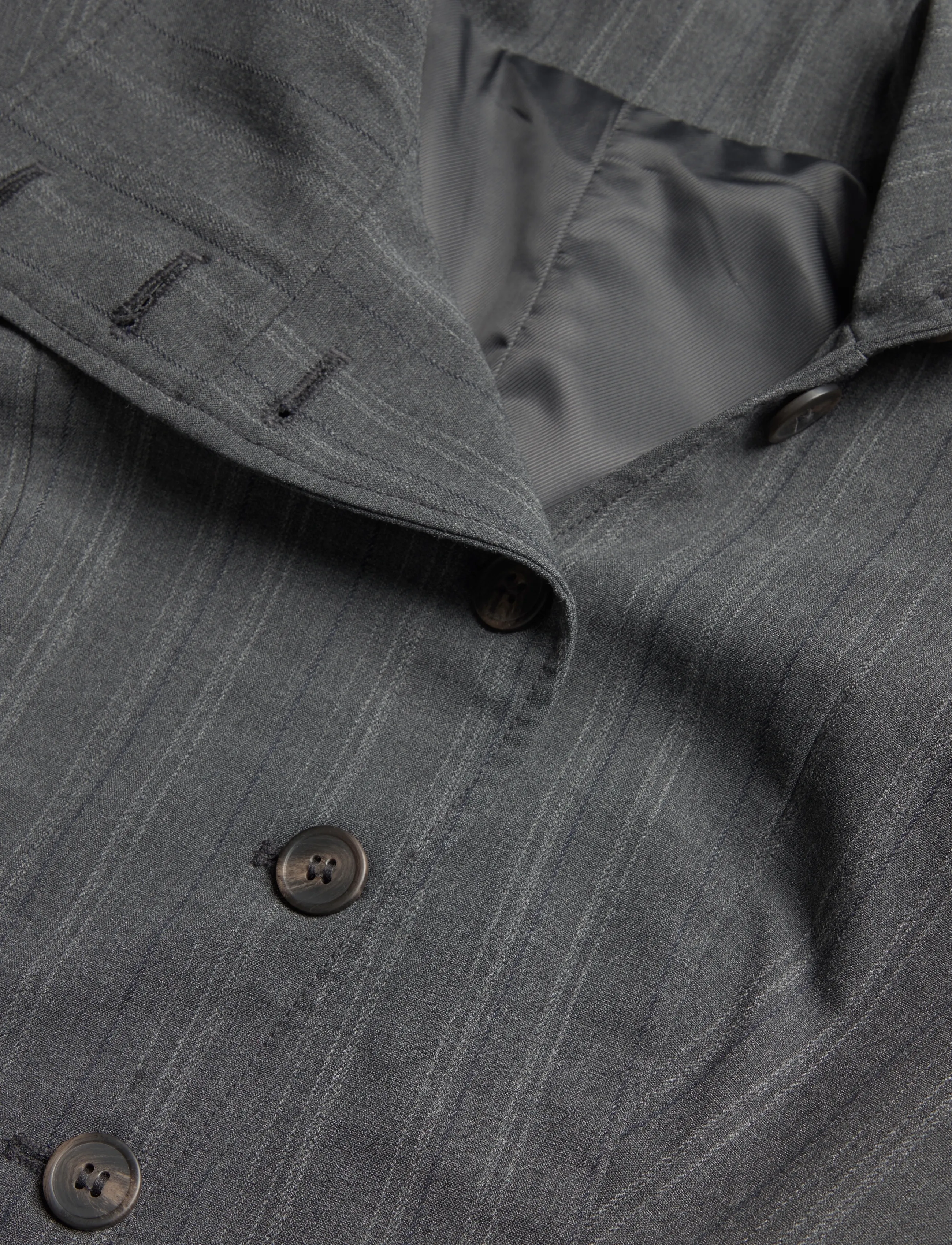 Weekday - Eryn longsleeve jacket - korta kavajer - dark grey melange stripe - 2
