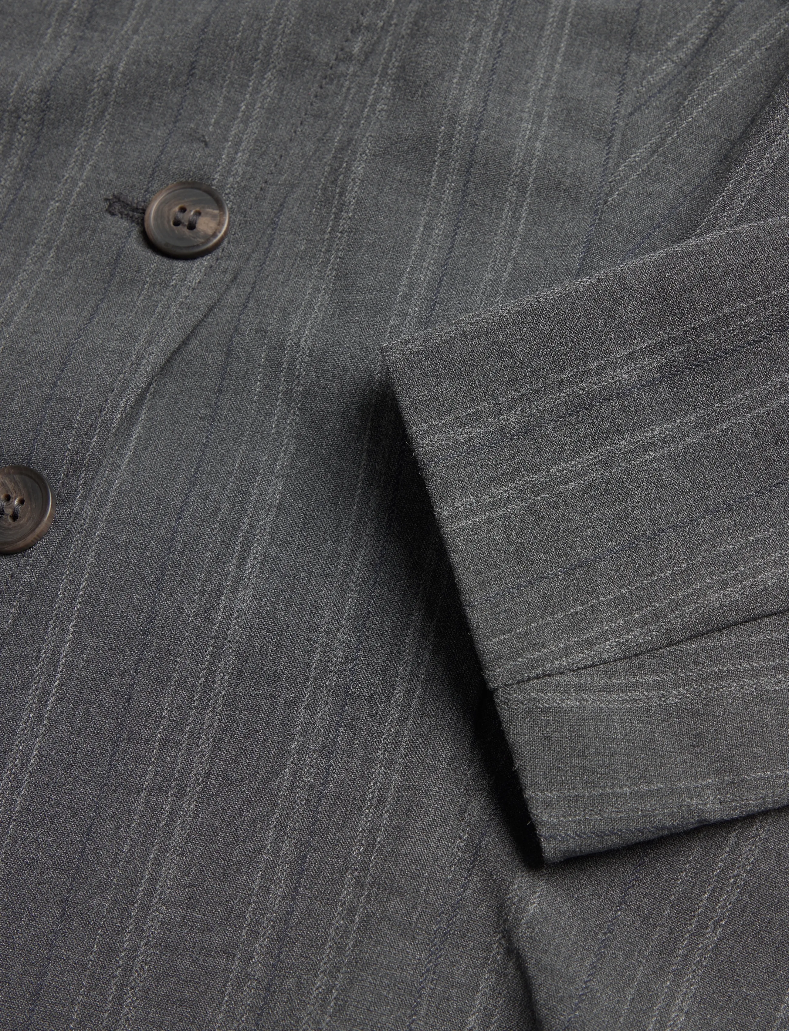 Weekday - Eryn longsleeve jacket - korta kavajer - dark grey melange stripe - 3