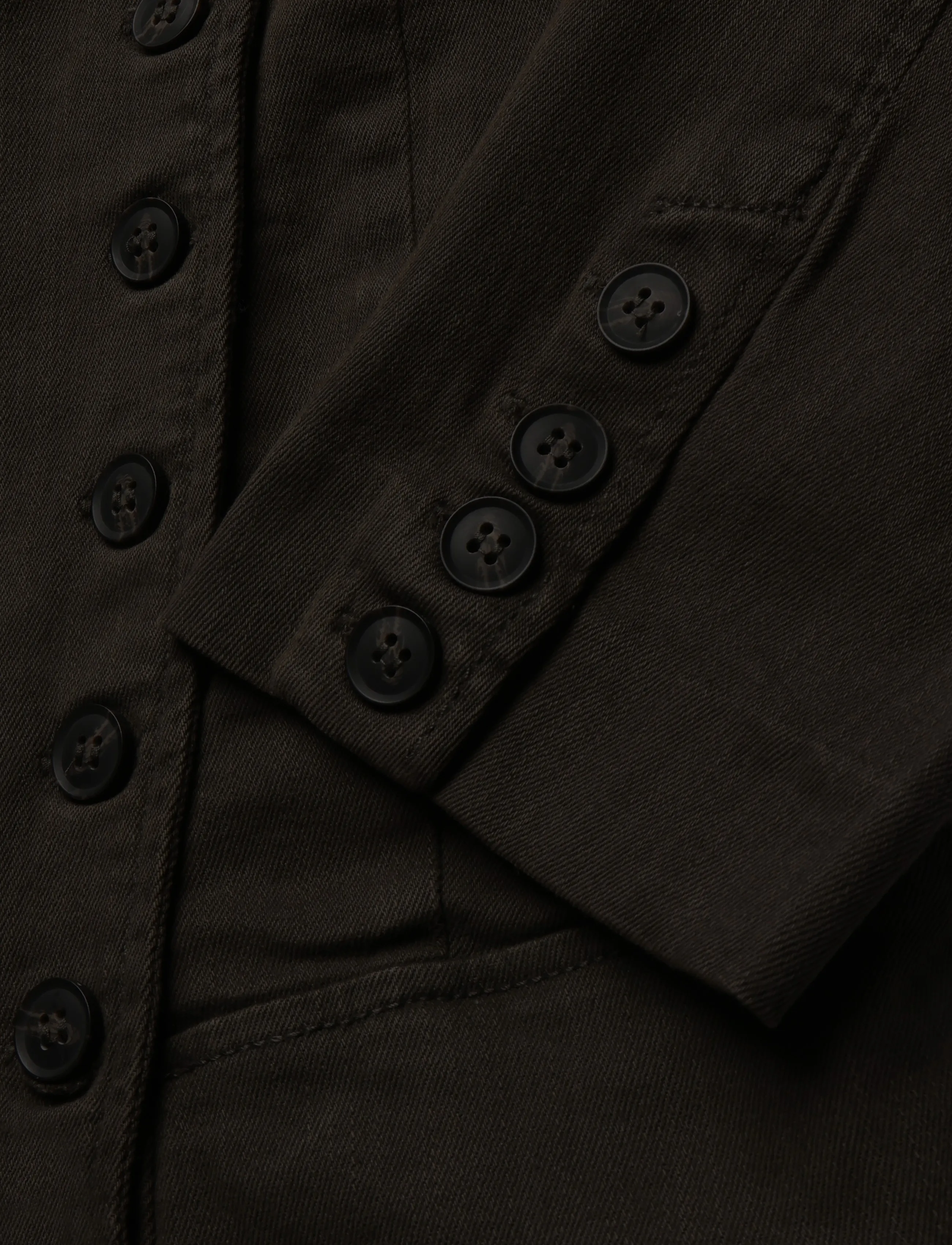 Weekday - Double breasted top jacket - dark khaki green - 3