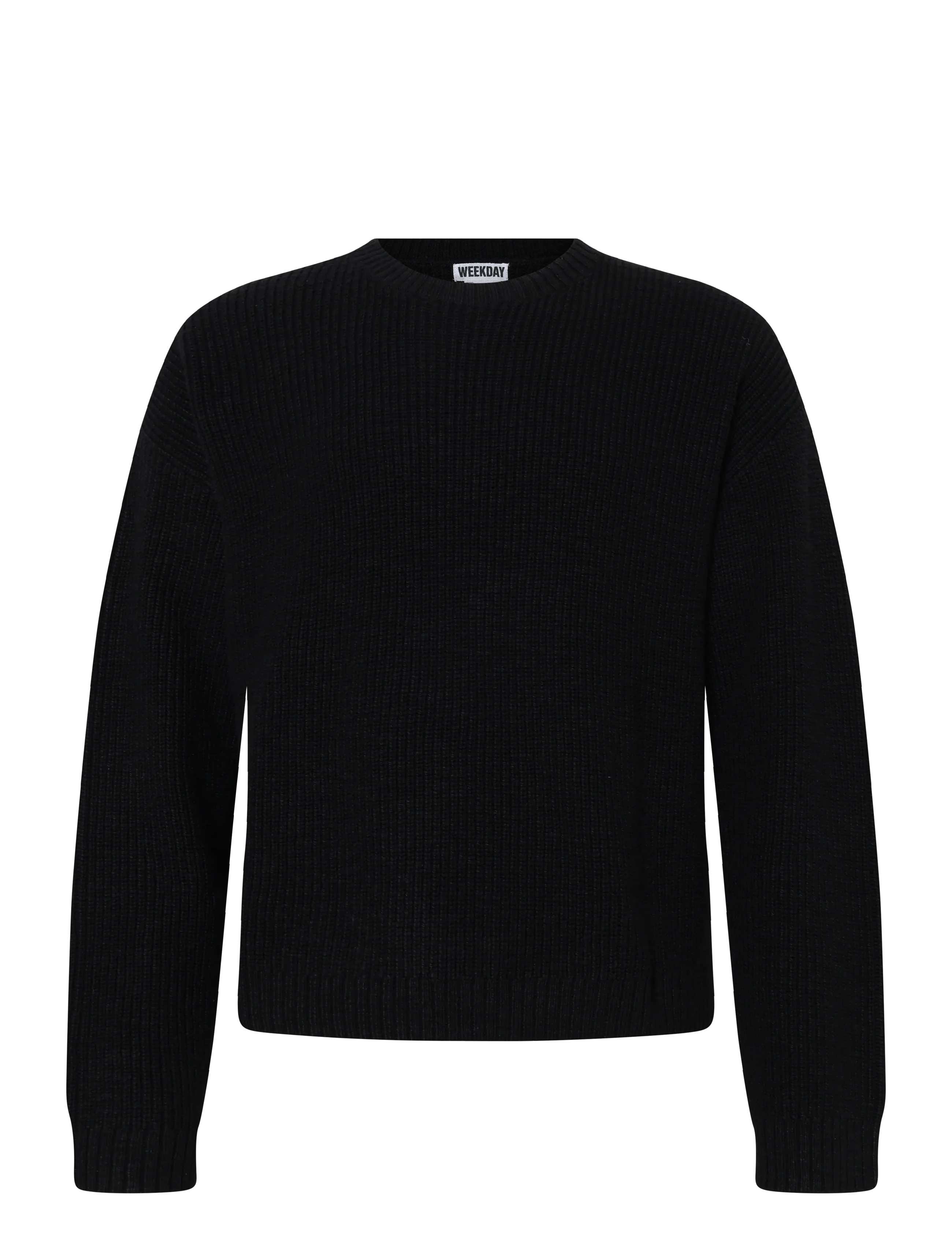 Weekday Relaxed Cotton Jumper - Nach Anlass kaufen - BLACK / black