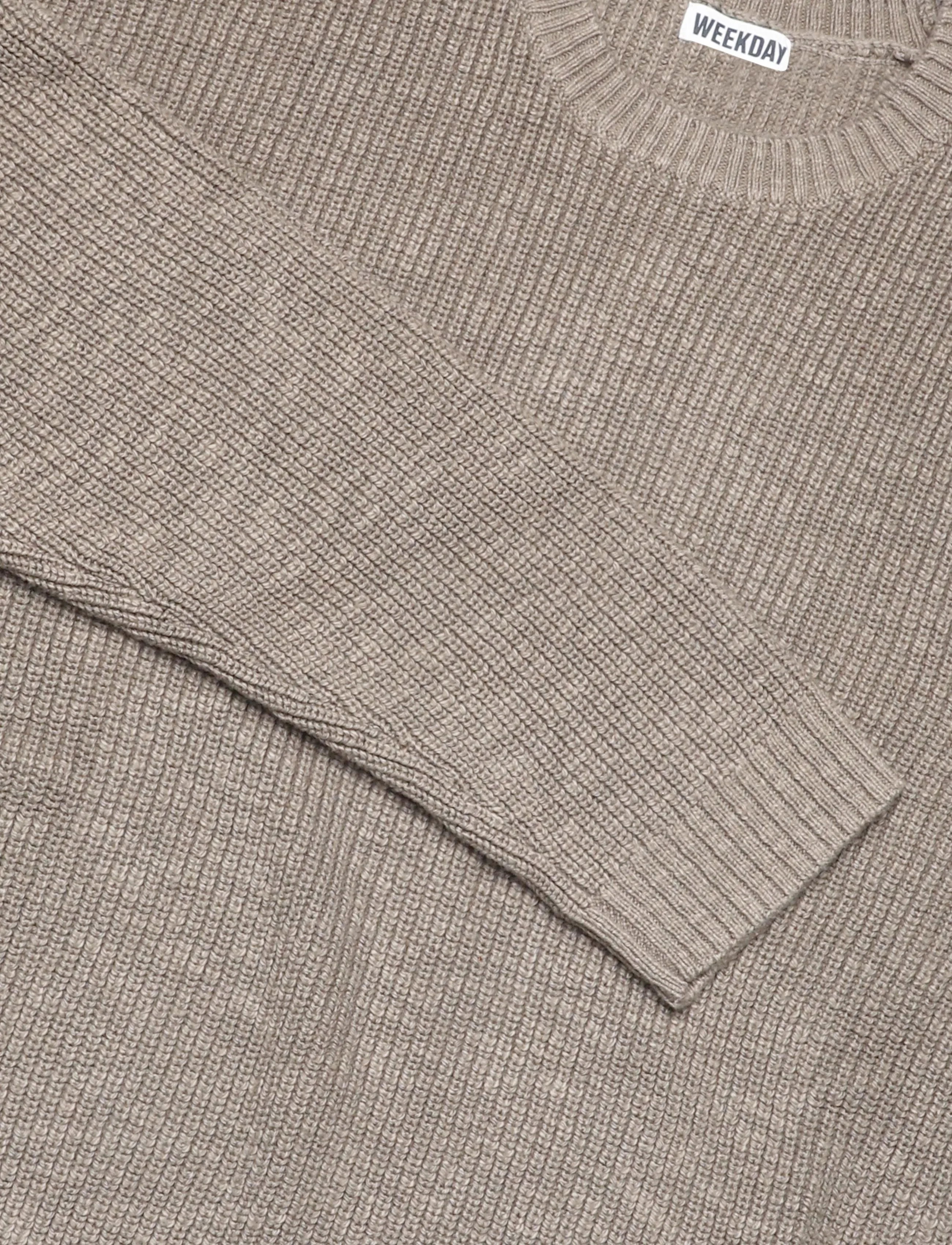 Weekday - Relaxed Cotton Jumper - dark mole - 2