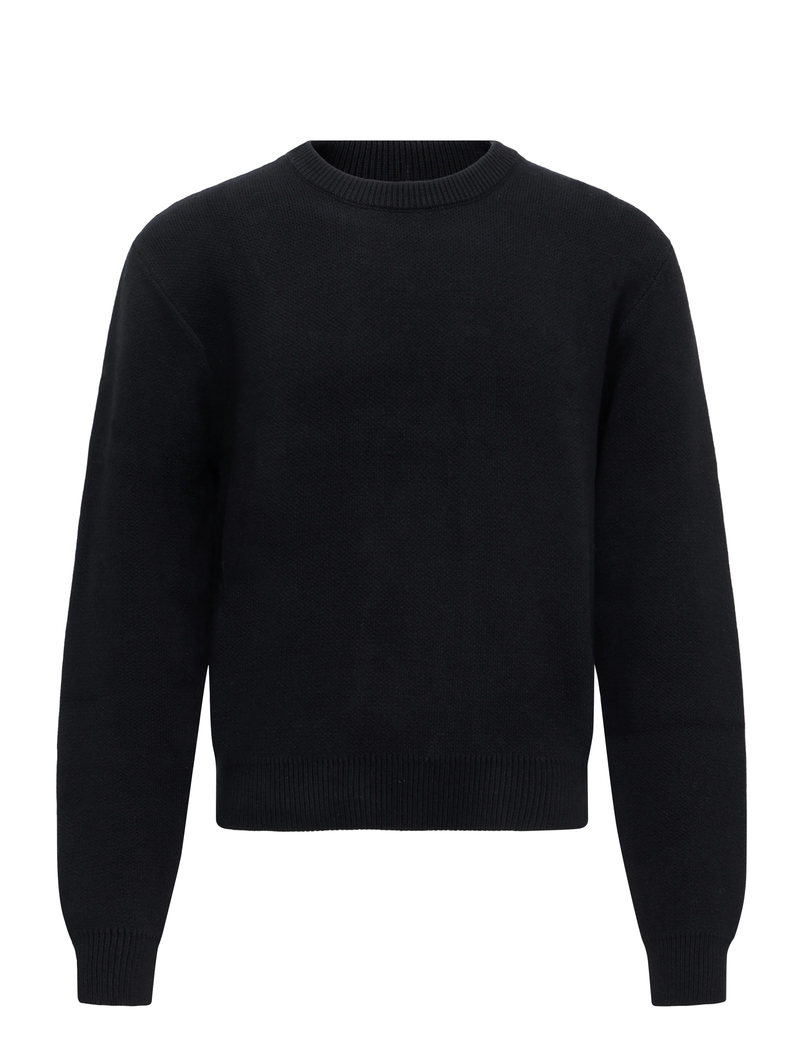 Weekday Virgil Cotton Jumper - Strik - BLACK / black