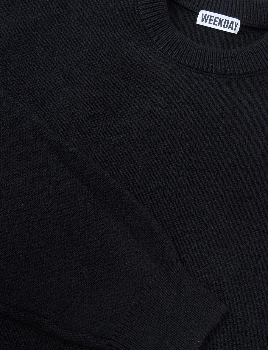 Weekday - Virgil Cotton Jumper - rund hals - black - 2