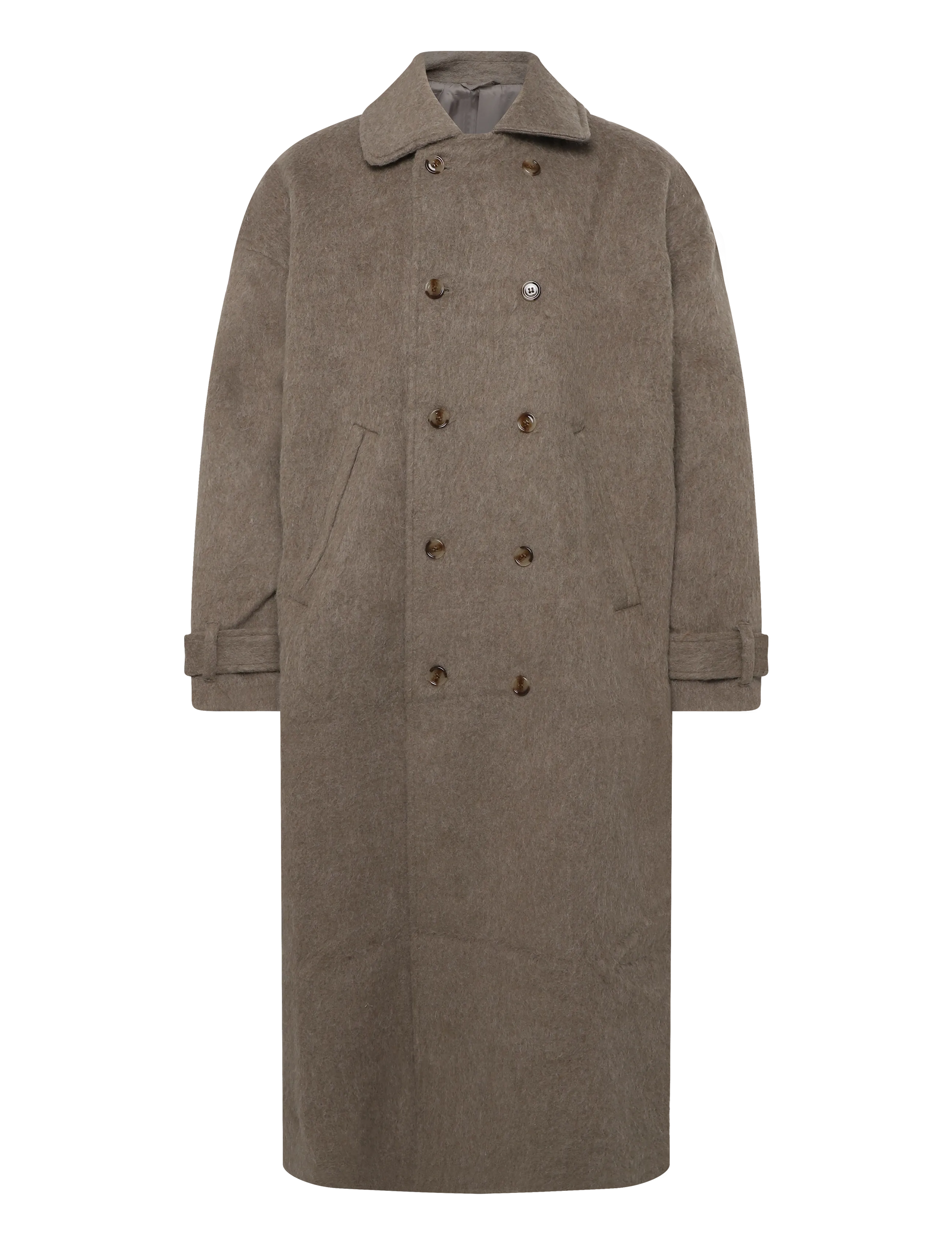 Weekday Loop Premium Wool Coat - Weekday - MOLE MELANGE / brown
