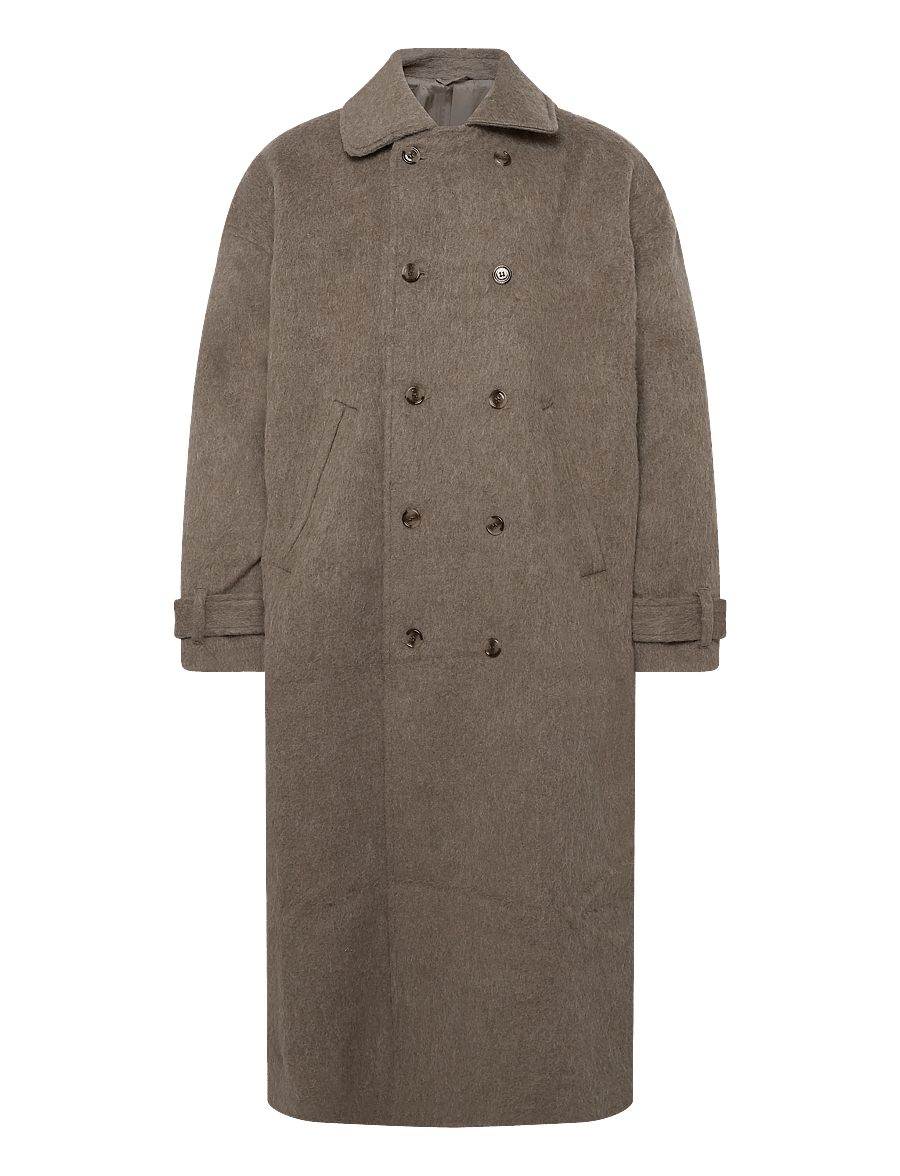 Weekday - Loop Premium Wool Coat - winterjacken - mole melange - 0