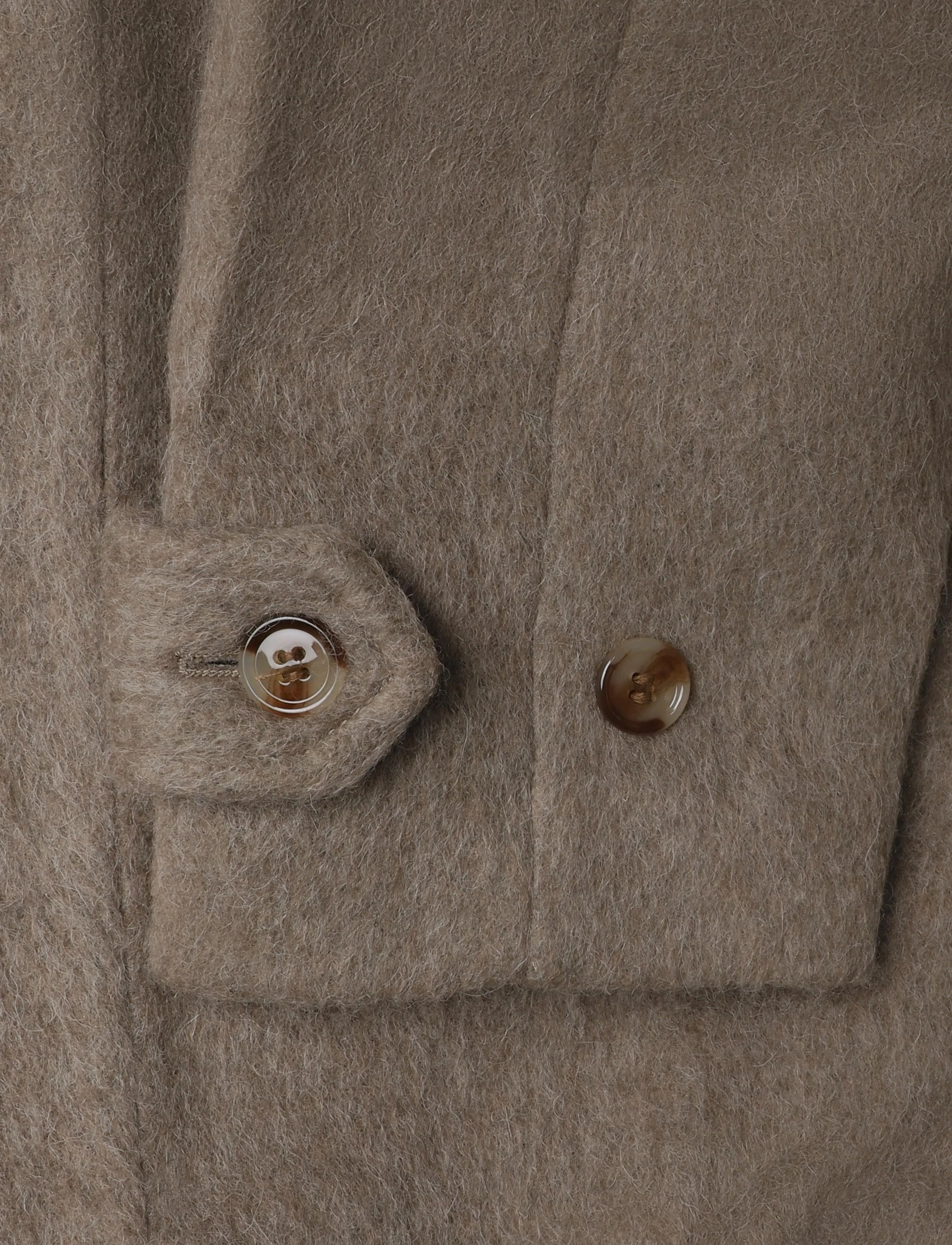 Weekday - Loop Premium Wool Coat - mole melange - 3
