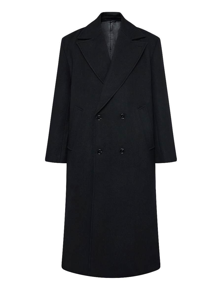 Weekday - Timothy Woolblend Coat - winterjacken - black - 0