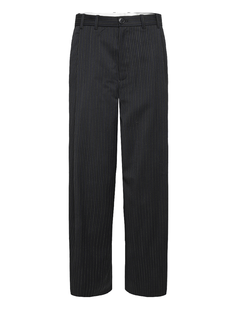 Weekday - Premium Suiting Trousers - anzugshosen - black stripe - 0