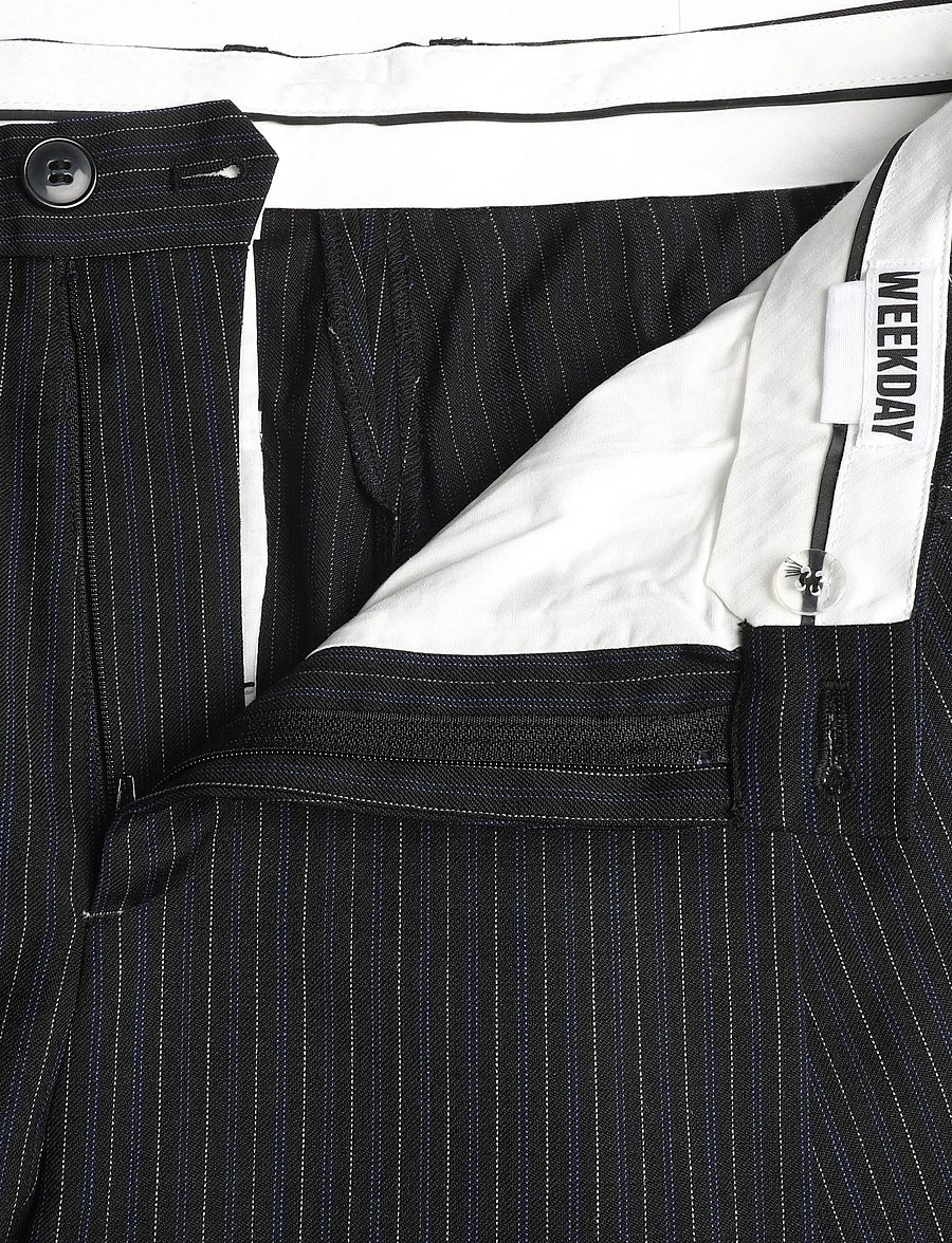 Weekday - Premium Suiting Trousers - anzugshosen - black stripe - 3