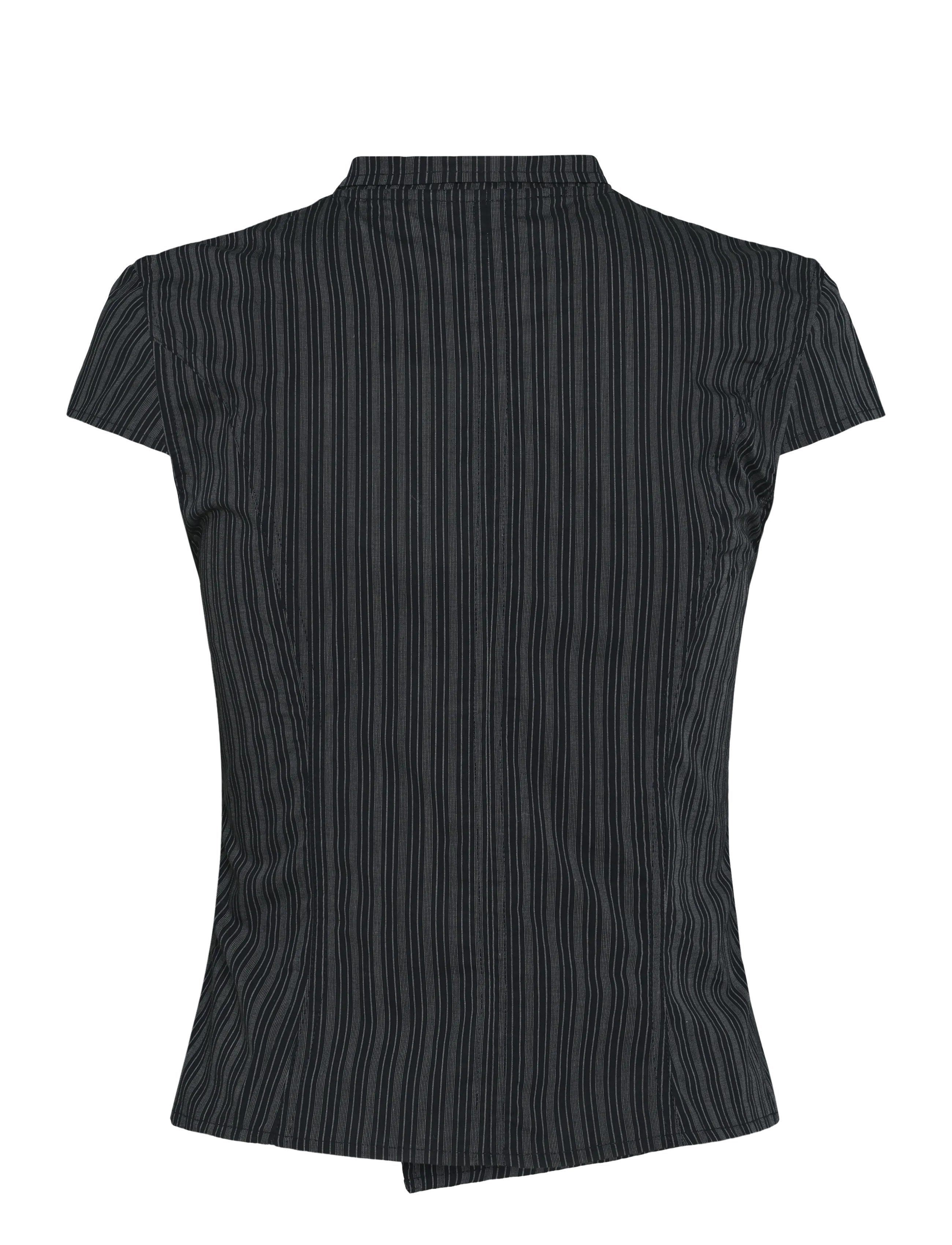 Weekday - Asymmetric buttoned top - black stripe - 1