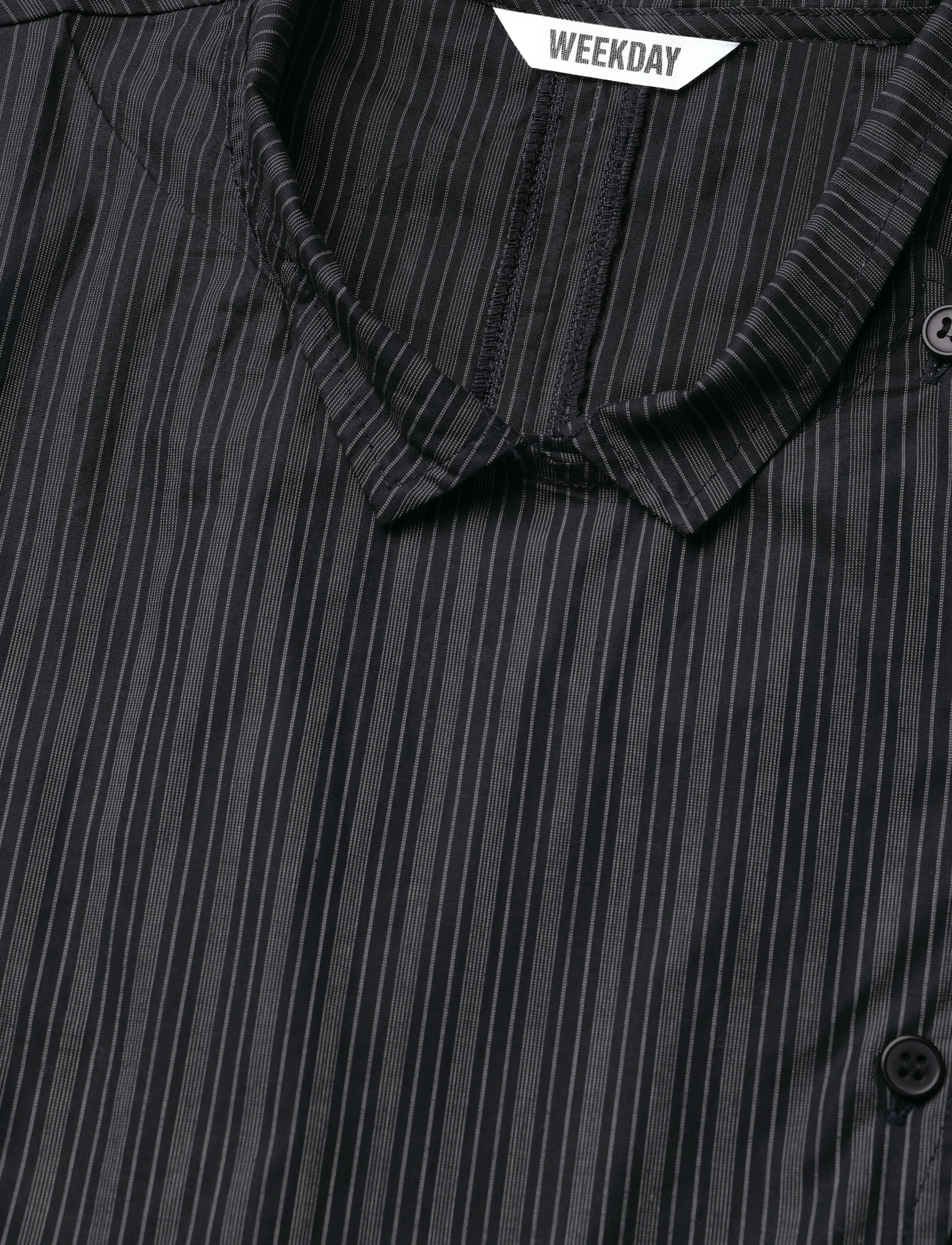 Weekday - Asymmetric buttoned top - black stripe - 2