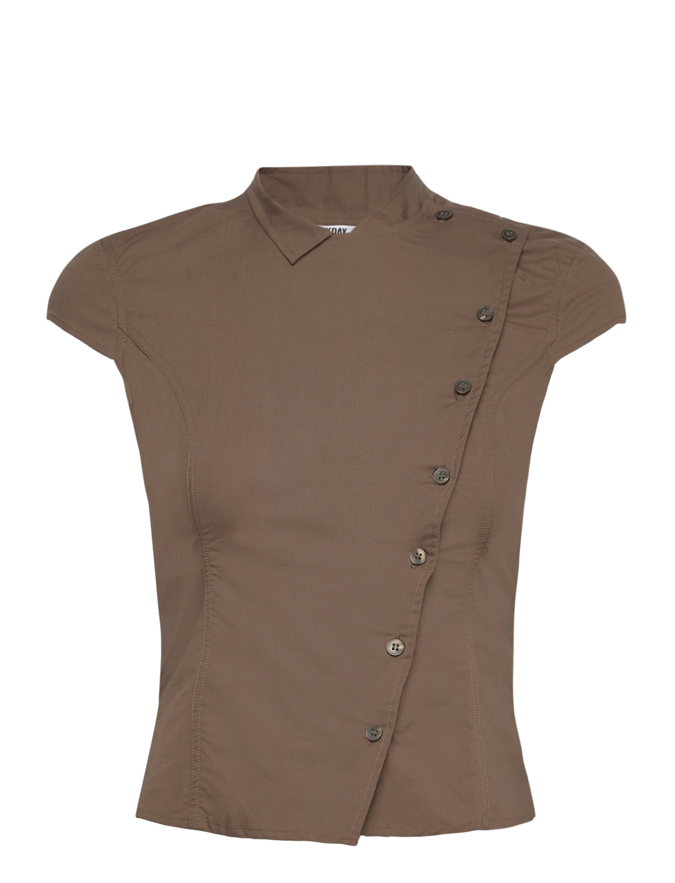 WEEKDAY Asymmetric Buttoned Top skjortor & blusar dam – bild 2