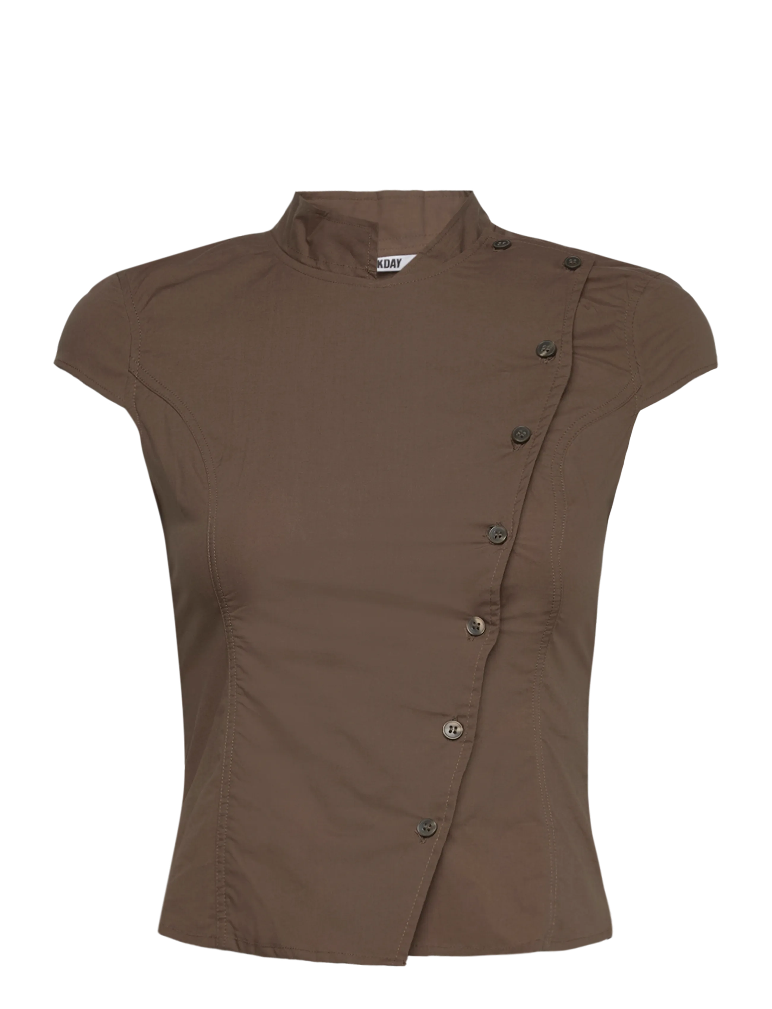 WEEKDAY Asymmetric Buttoned Top skjortor & blusar dam – bild 8