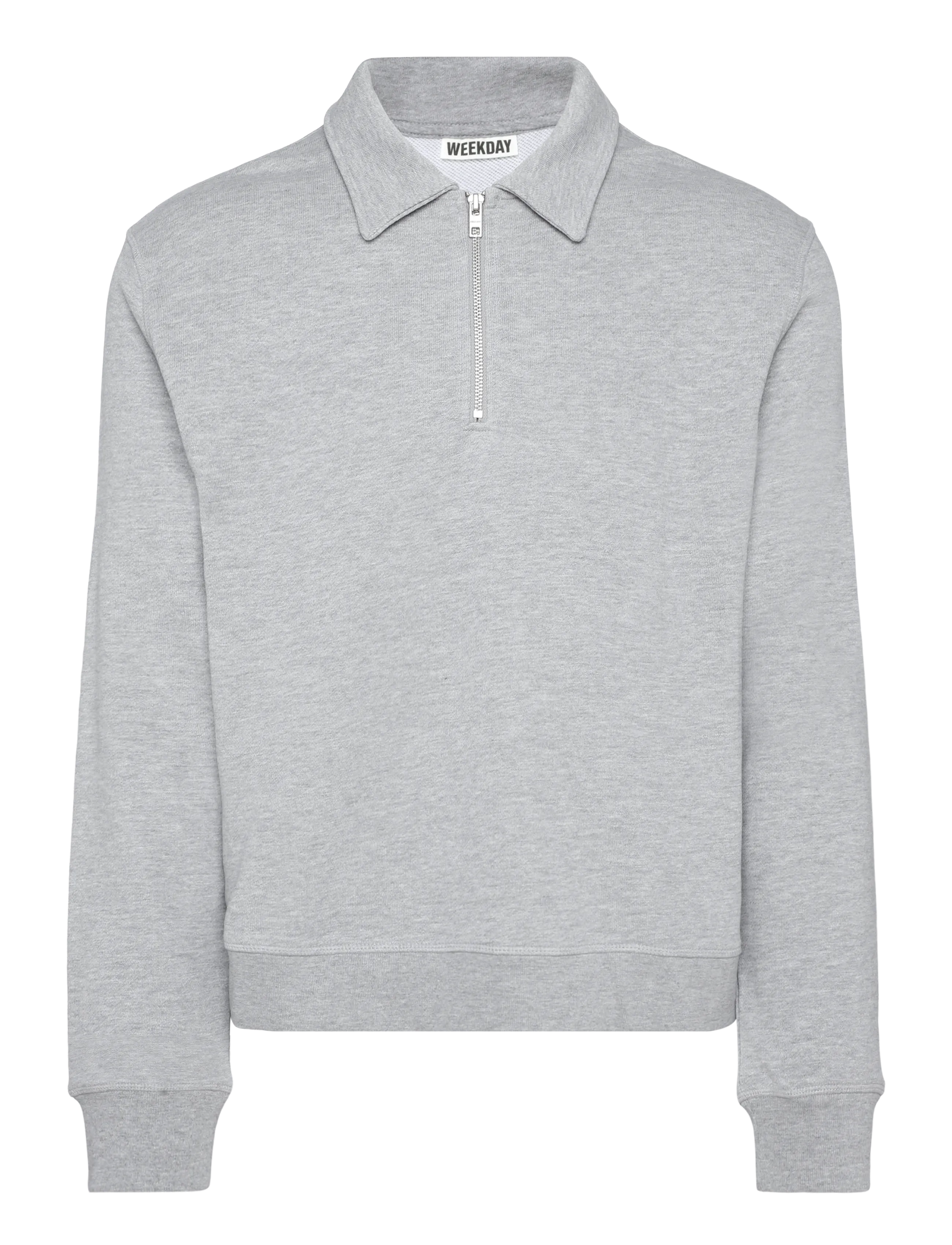 Weekday Quarter zip sweatshirt - Dressipluusid ja pusad - GREY MELANGE / grey