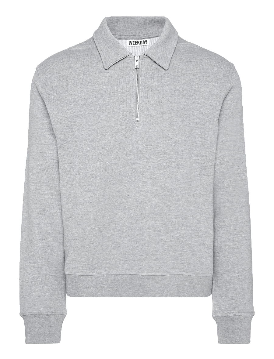 Weekday - Quarter zip sweatshirt - dressipluusid - grey melange - 0